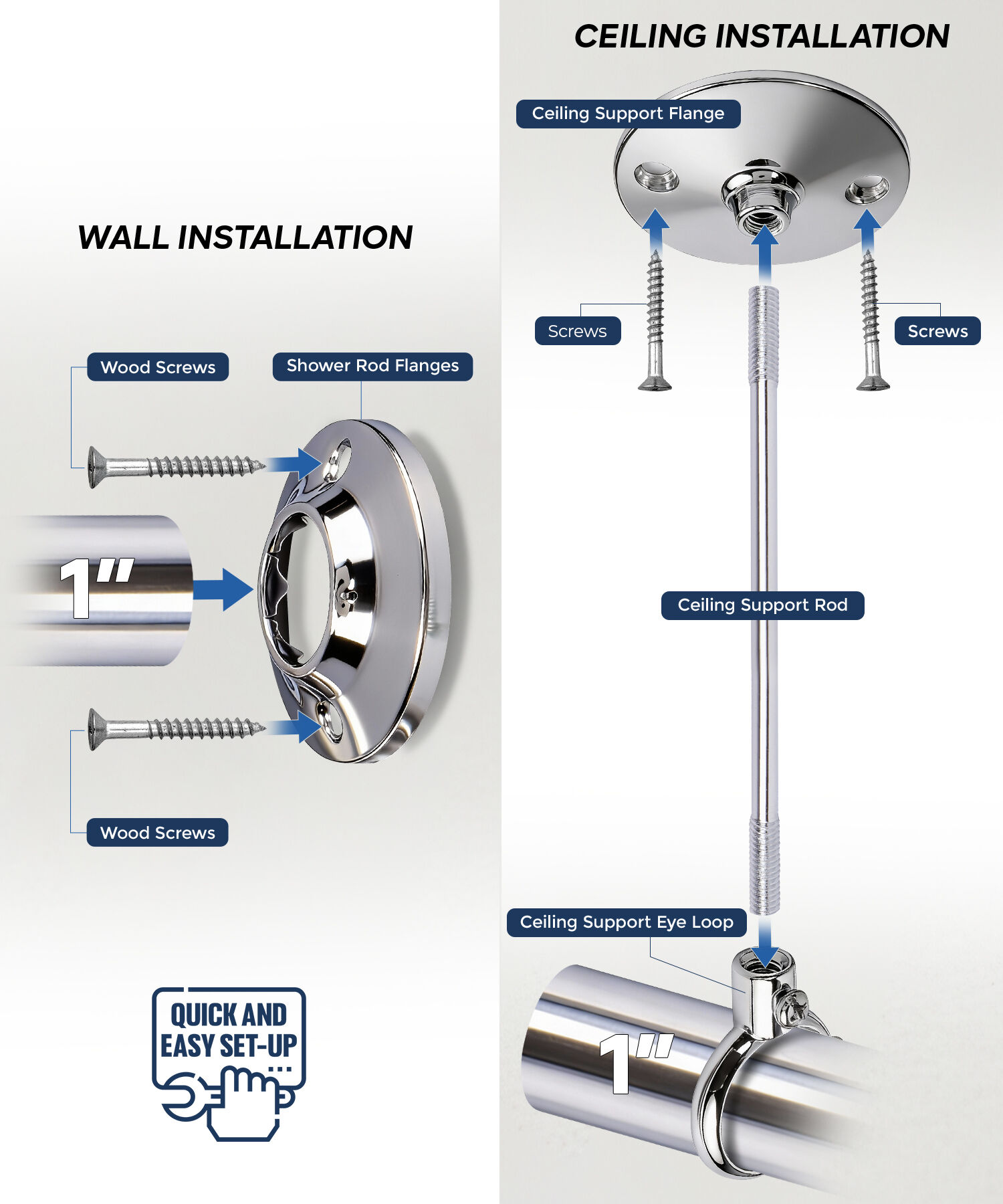 Highcraft F-2433-MV Shower-Rods - View #8