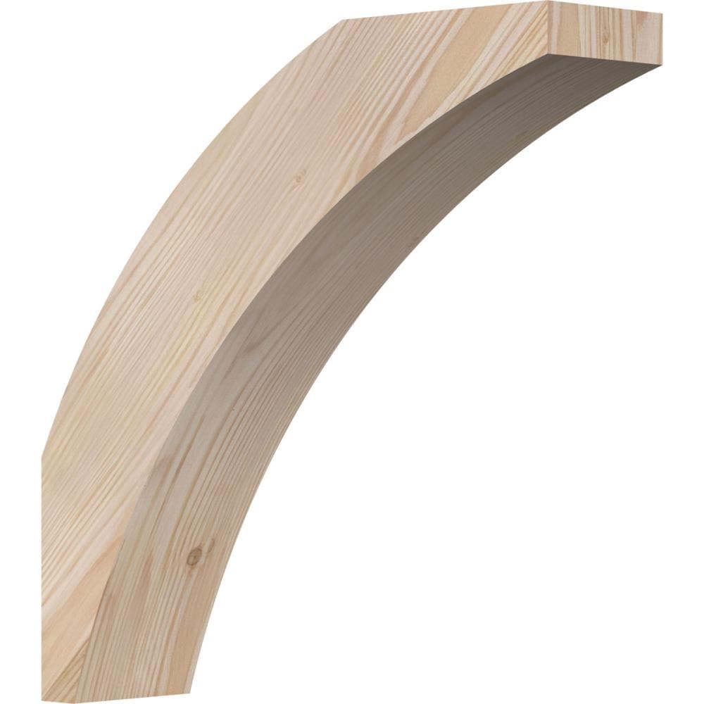 Ekena Millwork BRC04X14X14THR00SDF 3-1/2-in x 14-in x 14-in Douglas Fir Unfinished Wood Thorton Smooth Knee Brace