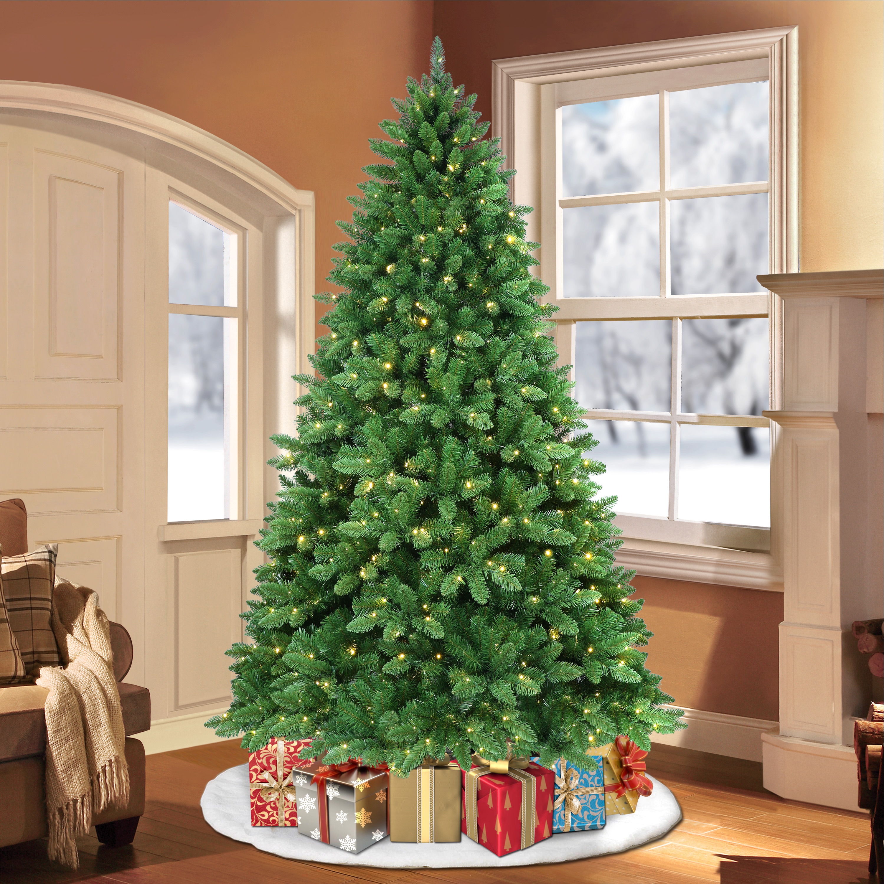Puleo International NESA-75QLDF650 Artificial-Christmas-Trees - View #4