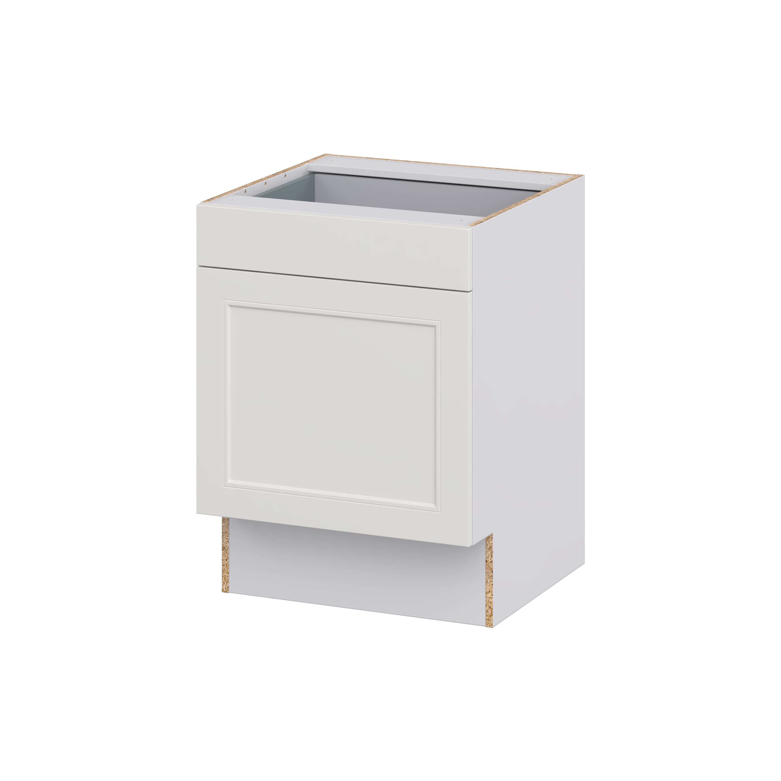 Hugo&Borg Belcourt 24-in W x 34.5-in H x 25-in D Gray Painted 1-Drawer Base Fully Assembled Cabinet (Recessed Panel Shaker Style)