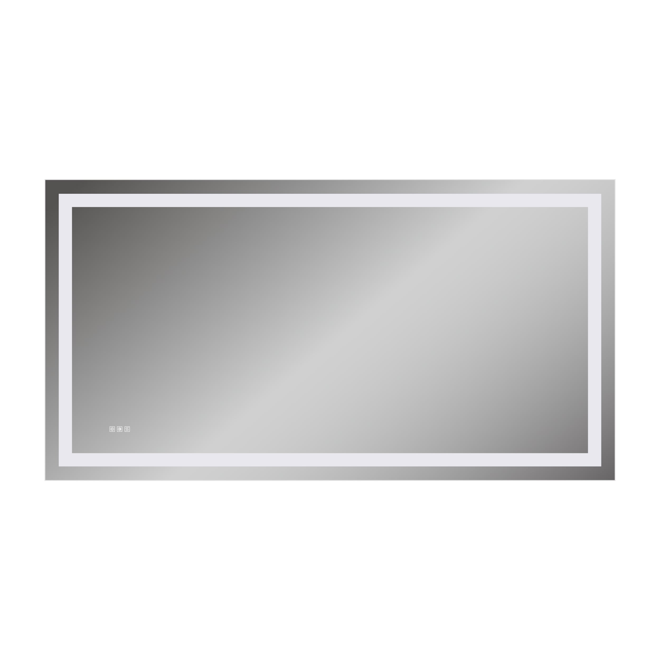 CASAINC WEIFI-DJ217-38X72 72-Inches x 38-Inches Polished Frameless Rectangular Dimmable LED Lighted Fog Free Bathroom Vanity Mirror ( Silver )