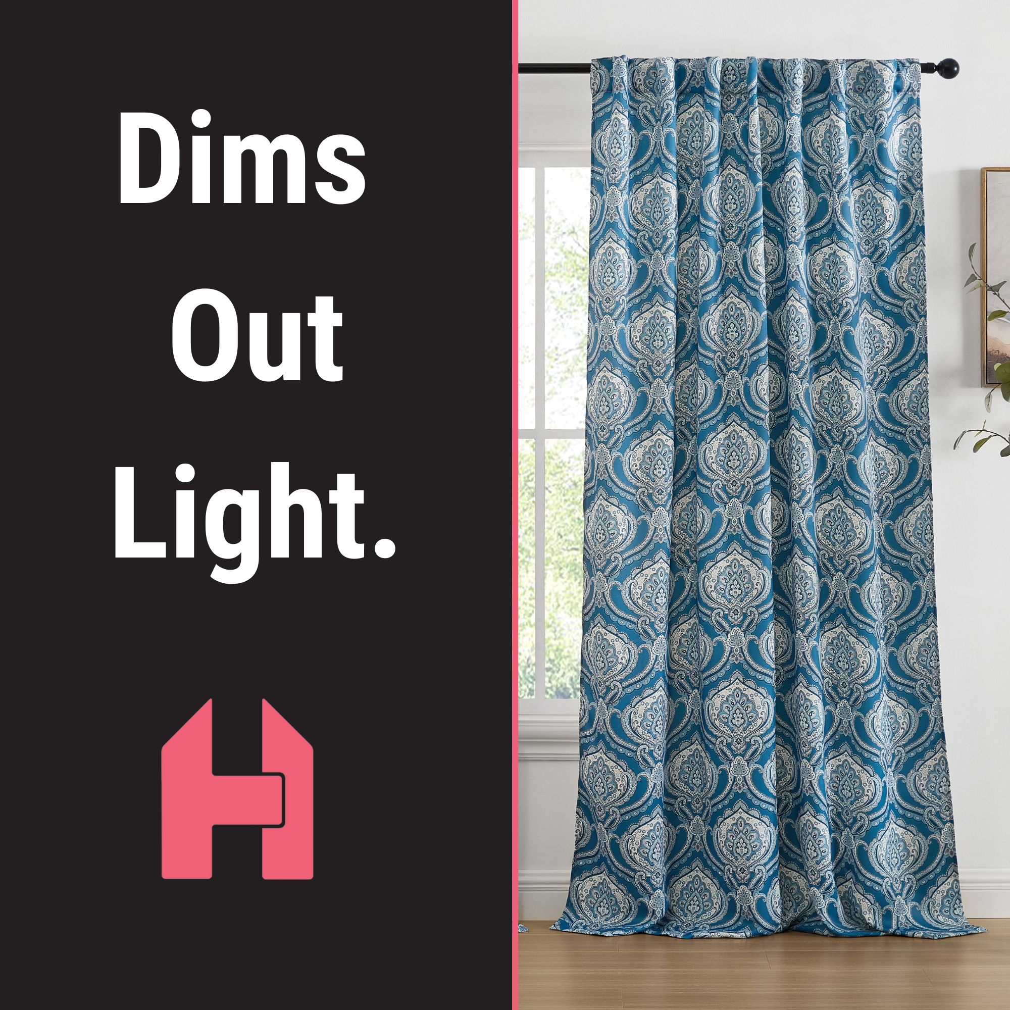 HLC.me MSNA-96-BLU curtains - View #5