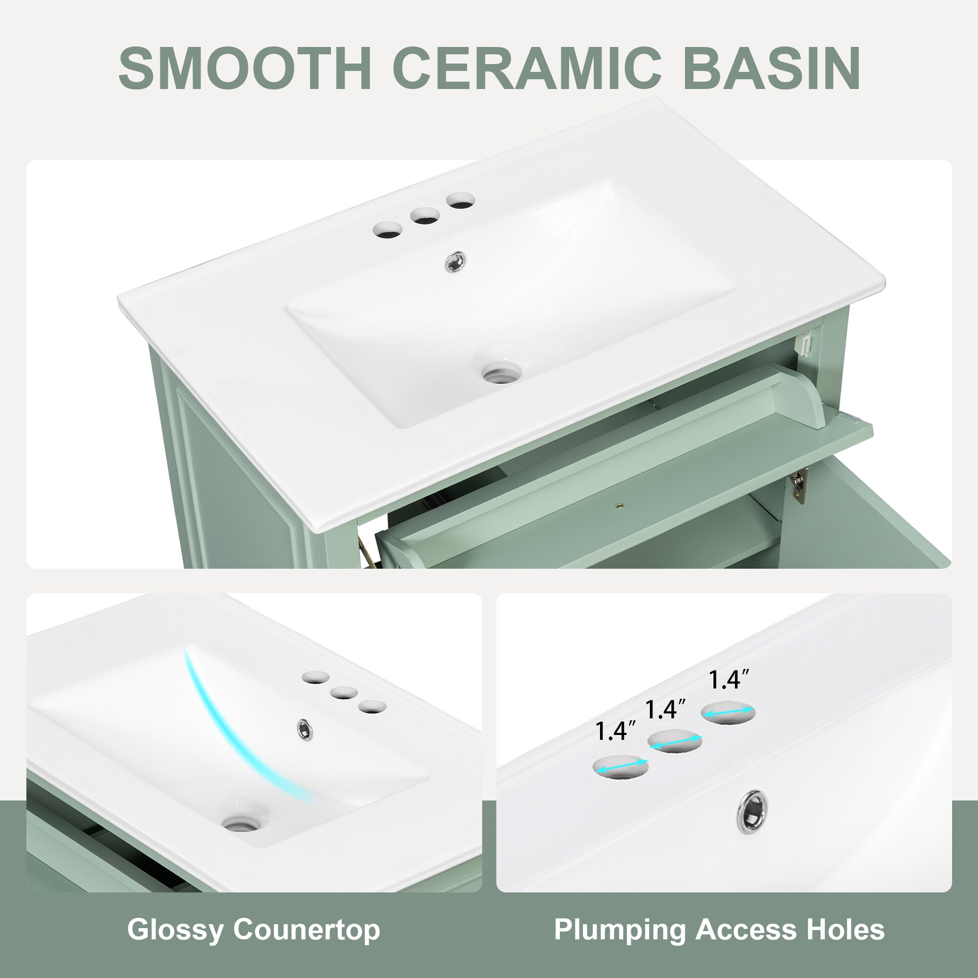 Iseryn YSG777GP412 Bath-Vanity-Combo - View #6