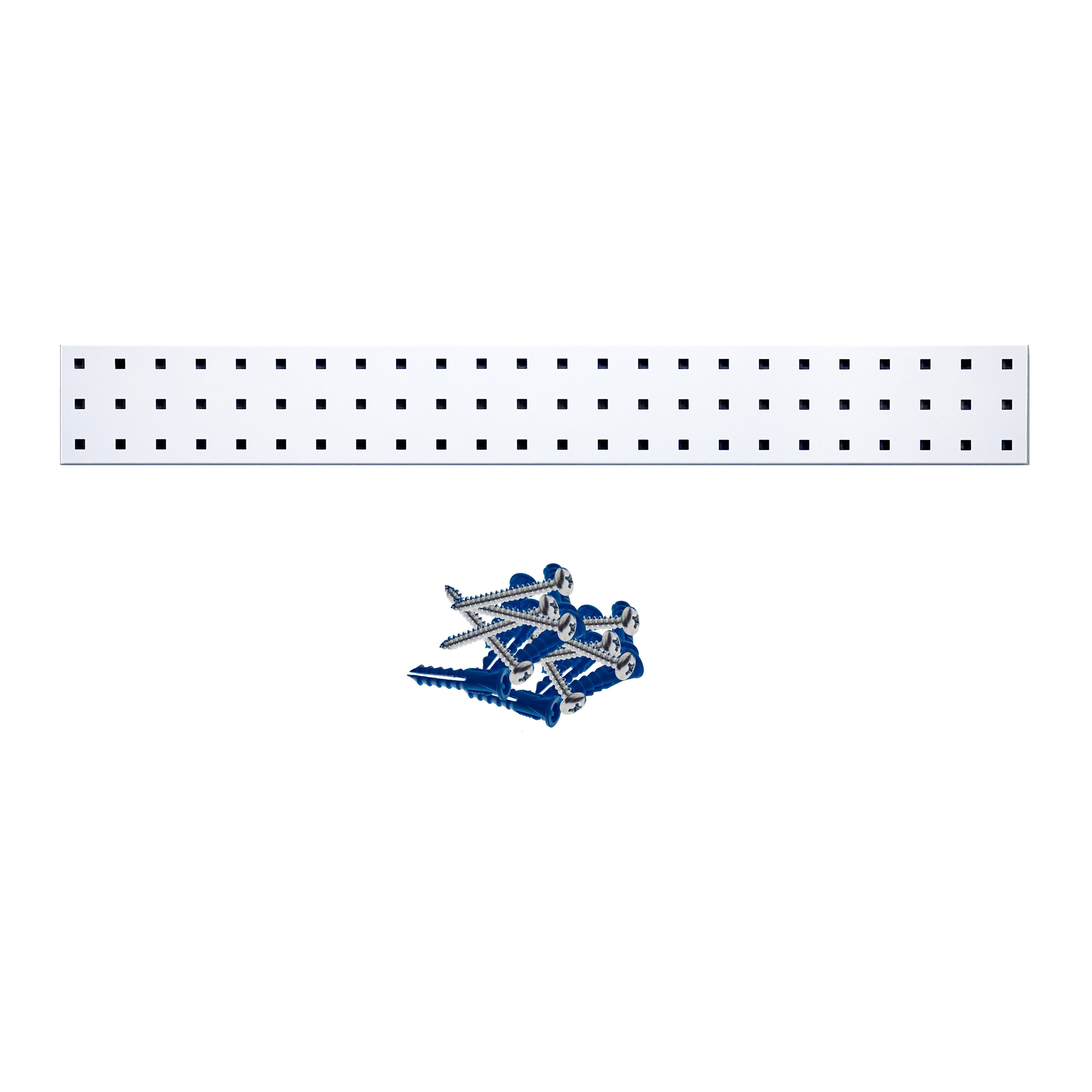 Triton Products LBS-1W LocBoard Steel Pegboard kit in White 36-in W x 4.5-in H