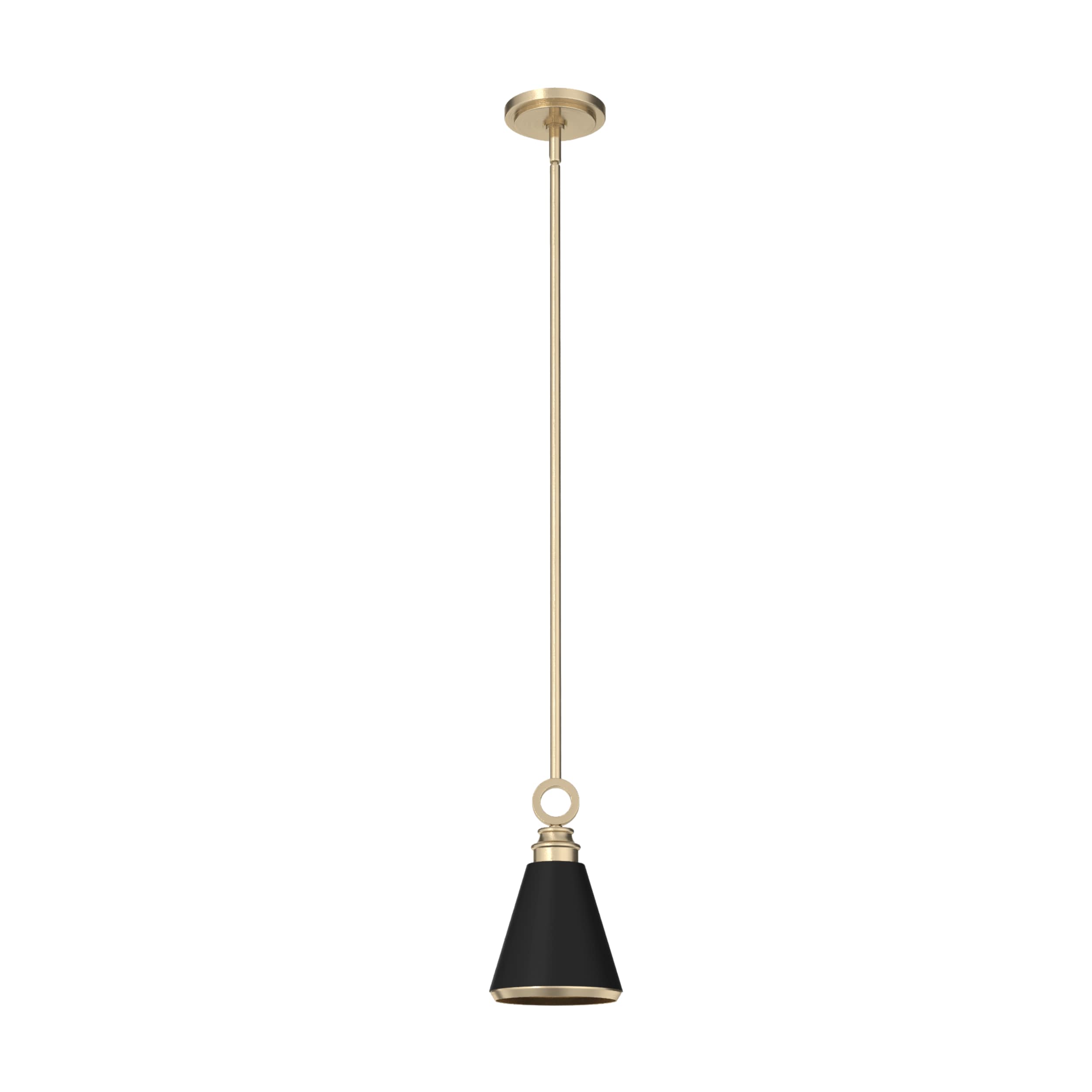 Hunter 19442 Klein 1 -Light Alturas Gold Transitional Cylinder Mini Hanging Kitchen island light