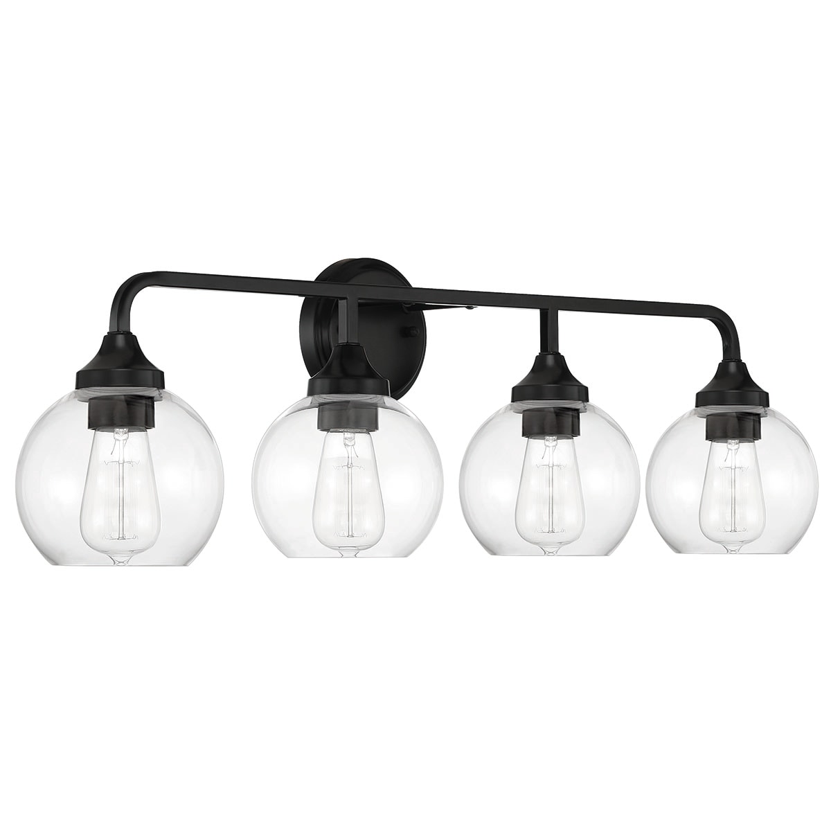 Craftmade 56204-FB Glenda 32.25-in 4 -Light Matte Black Traditional Vanity light