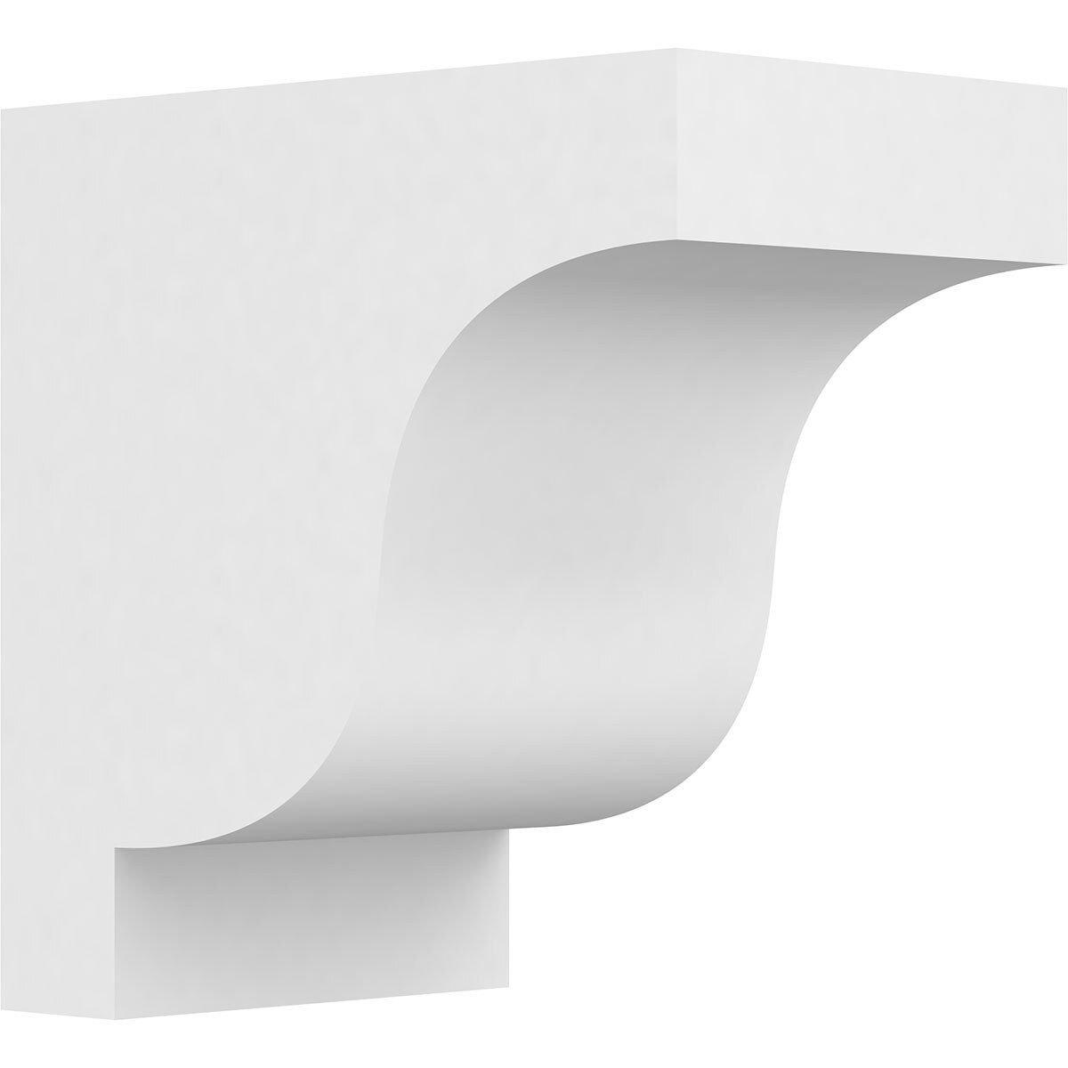Ekena Millwork CORP07X12X12NEW 7-in x 12-in x 12-in Standard newport Unfinished White PVC Paintable Corbel