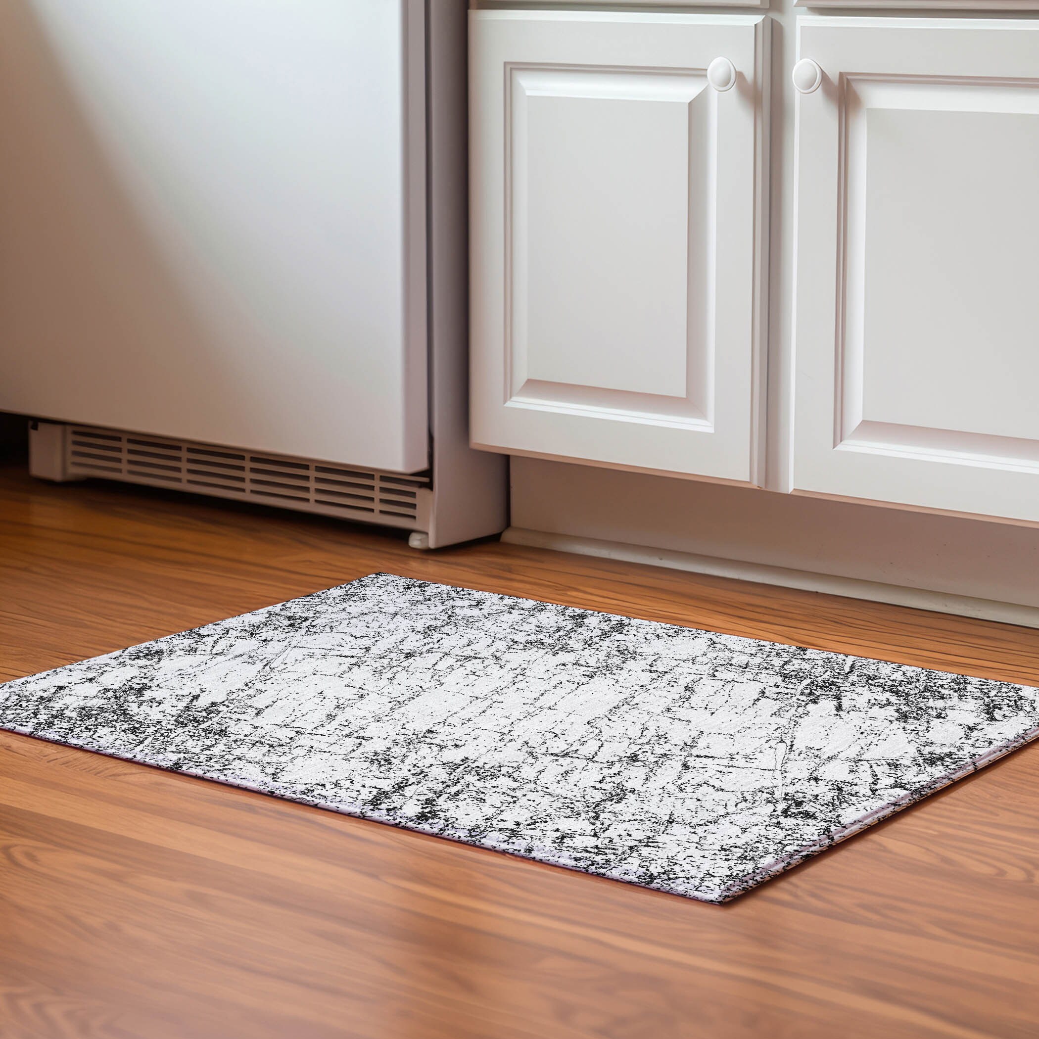 Addison Rugs AMF606BK20X30 Mayfield AMF606BK 2 x 3 (ft) Loomed Polyester Black Rectangular Indoor Geometric Machine washable Area rug