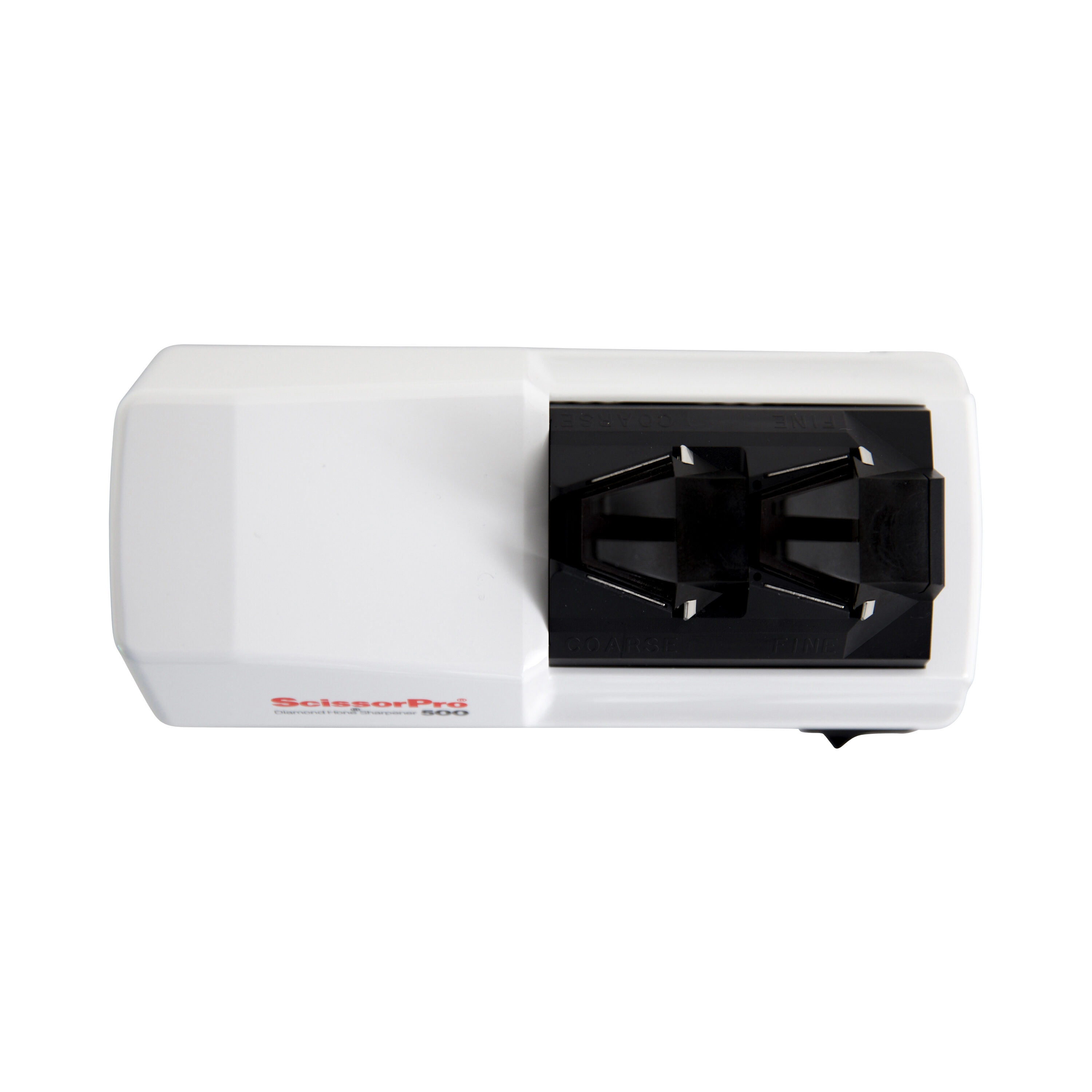 The ScissorPro® electric scissors sharpener uses 100% diamond abrasives and  built-in precision angle guides to help you quickly and easily apply  professional quality edges. It sharpens a wide variety of household scissors