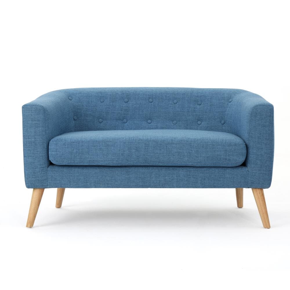 Best Selling Home Decor 301293 Birdie 51.5-in Midcentury Blue 2 -seater Loveseat