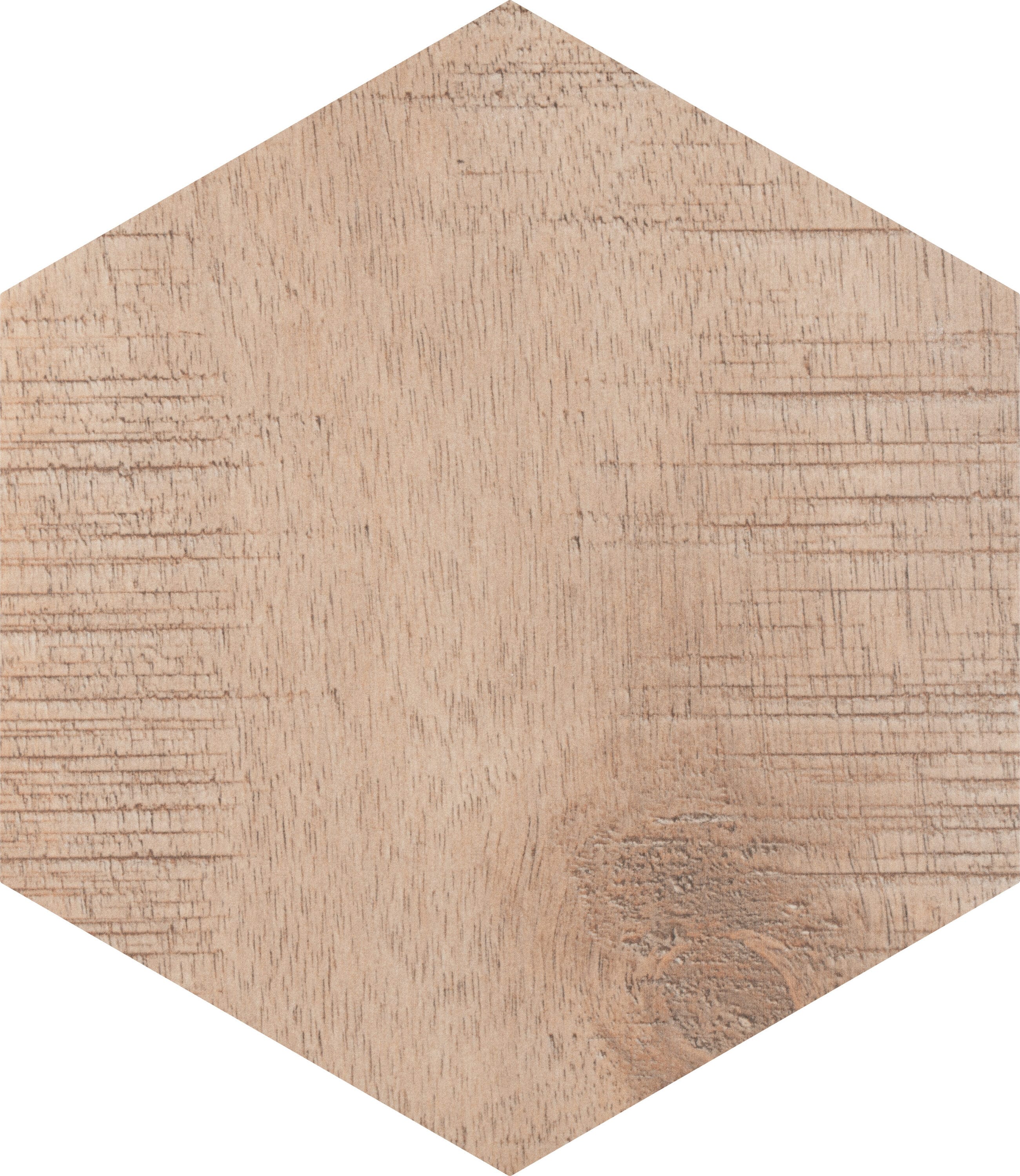 Sawnwood Brown Hexagon Porcelain Wood Look Tile