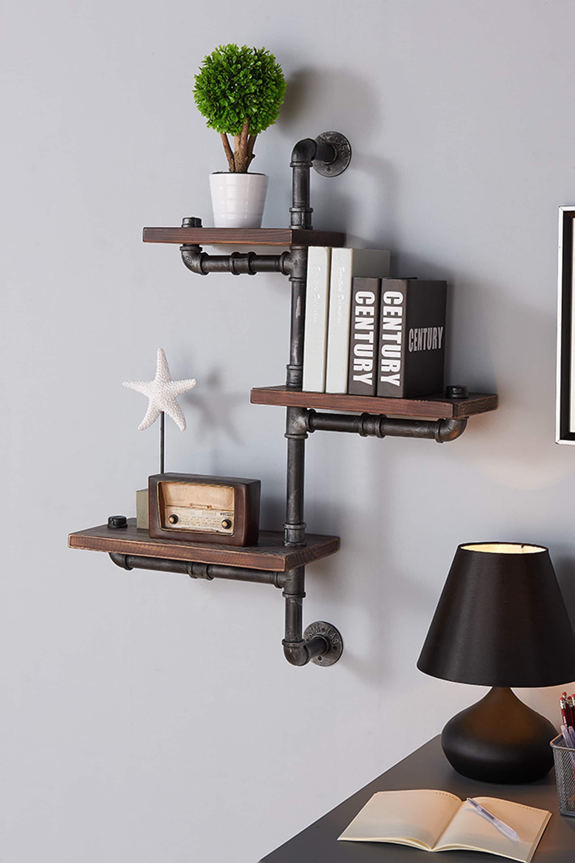 Armen Living LCORSH30 Wall-Mounted-Shelving - View #3