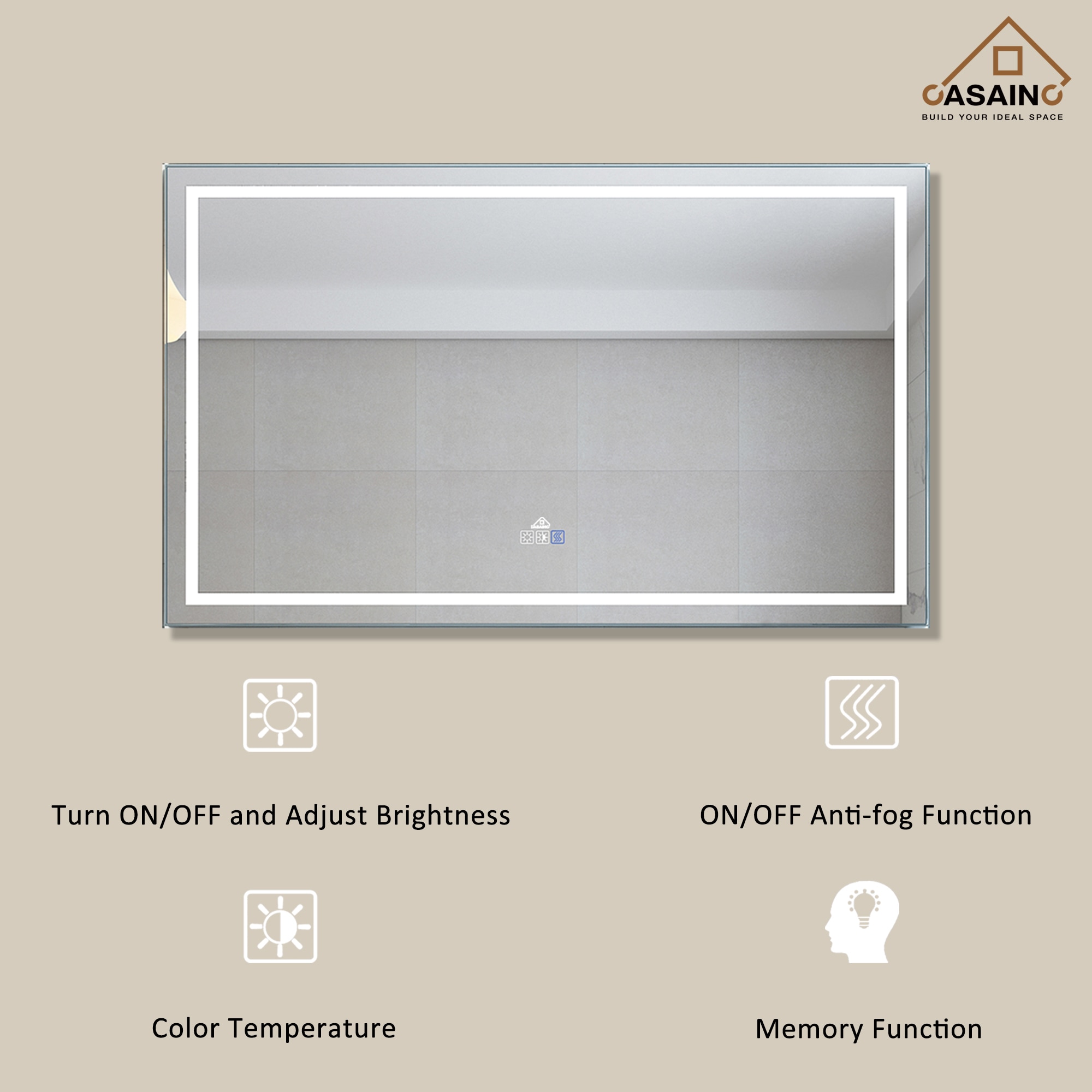 CASAINC MD02-3672SF0 Framed-Bath-Mirrors - View #4