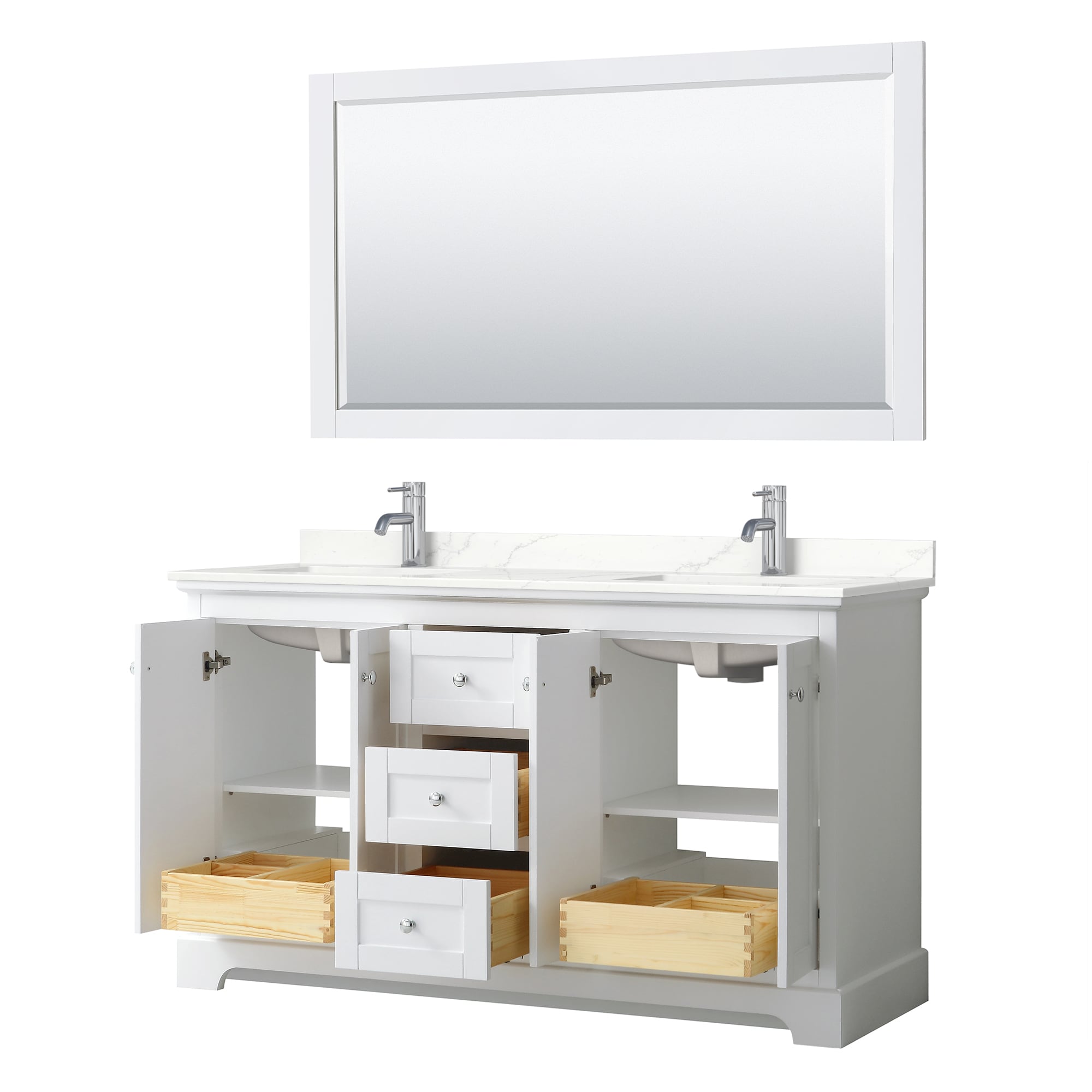 Wyndham Collection WCV232360DWHGTUNSM58 Bath-Vanity-Combo - View #3