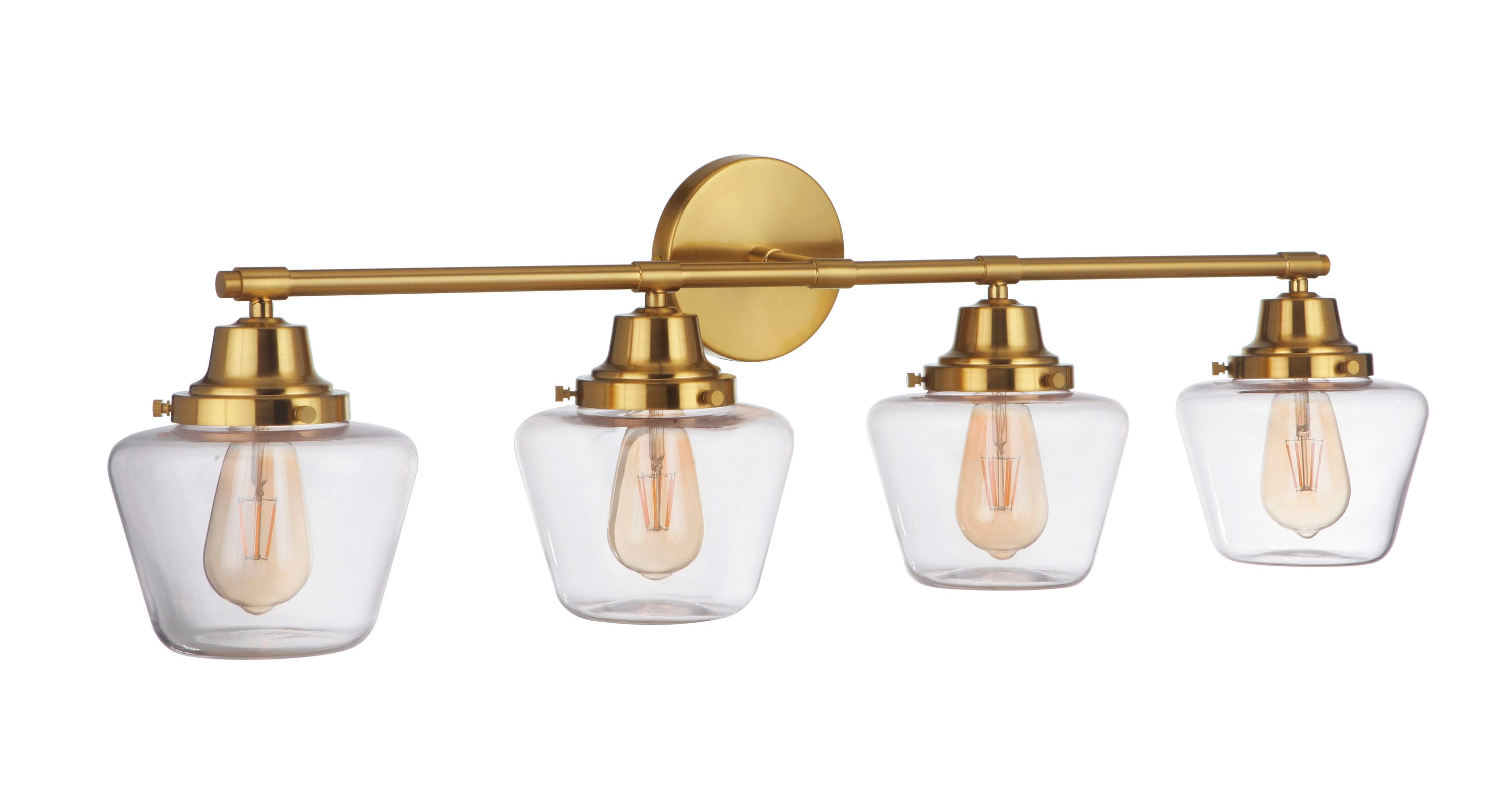 Craftmade 19538SB4 Essex 38-in 4 -Light Brass Transitional Vanity light