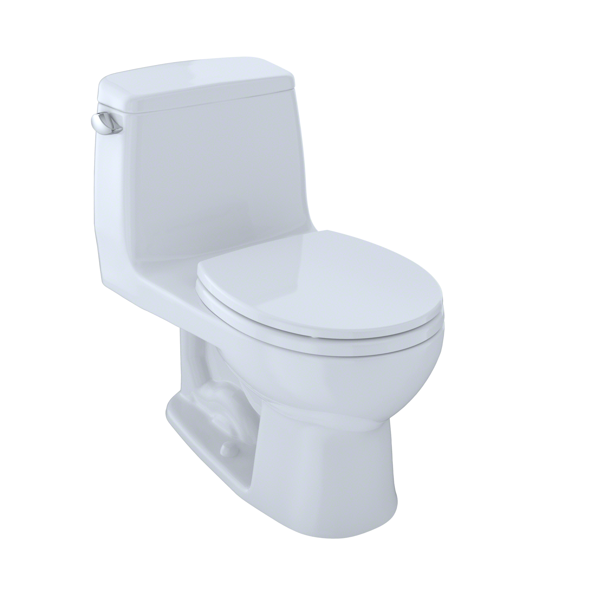 TOTO MS853113S-01 Ultramax Cotton White Round Standard height Soft Close 1-piece Toilet 12-in Rough-In 1.6 GPF