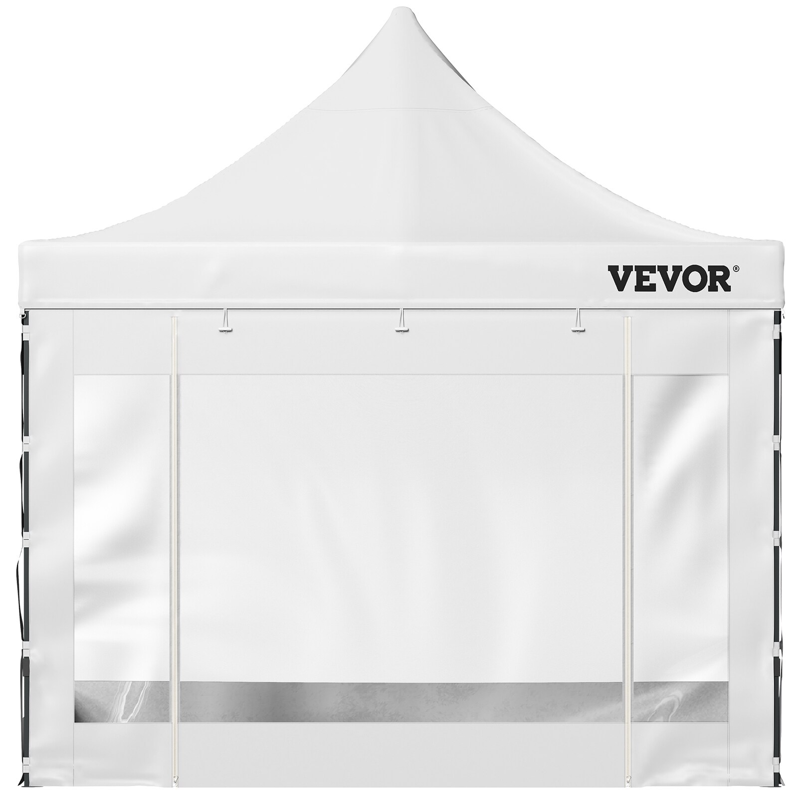 White 10 x 10 ft Outdoor Patio Gazebo Tent with PVC-Coated Polyester Top