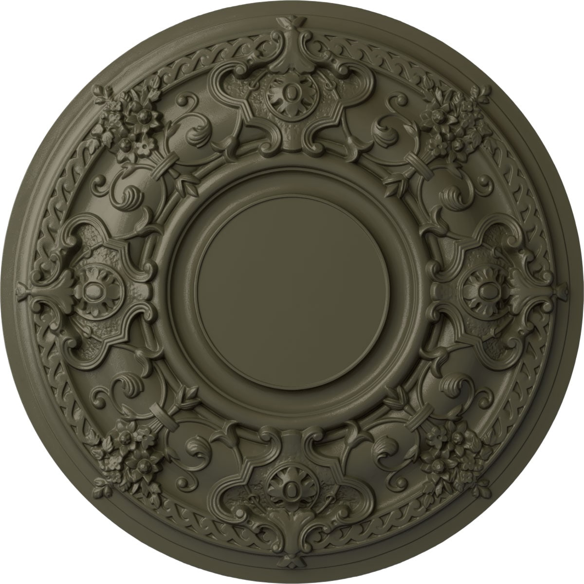 Ekena Millwork CM32JAWHF Jackson 32.75-in W x 32.75-in L Painted Witch Hazel Polyurethane Whole Ceiling Medallion