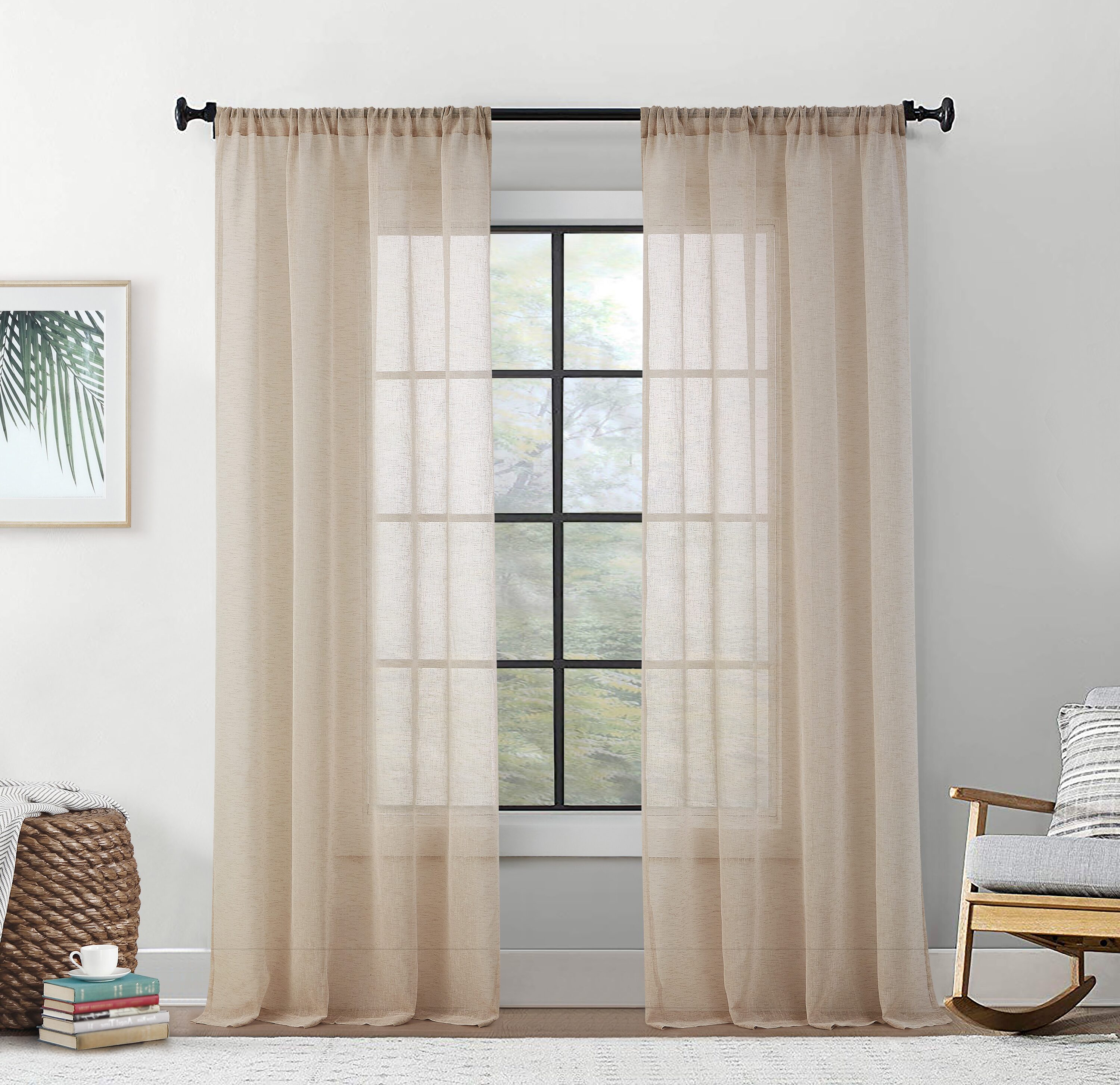Totally Home Decor PEN-LNRP-BEIG96 curtains - View #2