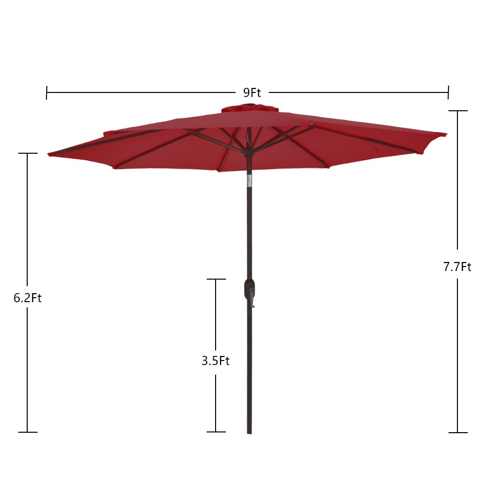  LS-ELG-9FT-RED Umbrellas-2 - View #2