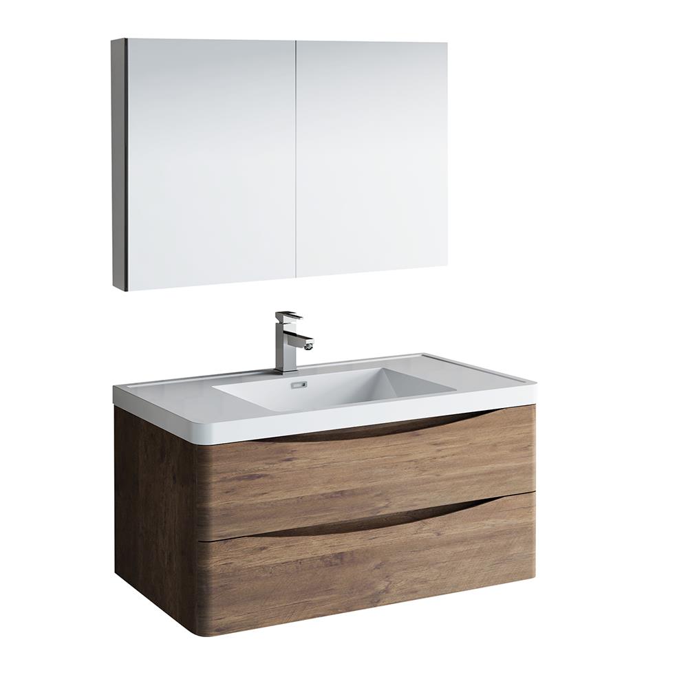 Fresca FVN9040RW Bath-Vanity-Combo - View #2