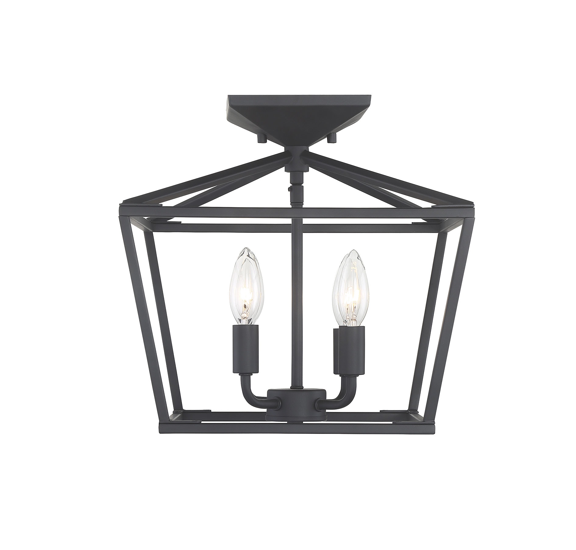 Savoy House Essentials 6-328-4-89 Townsend 4-Light Ceiling Light in Matte Black 4 -Light 13-in Matte Black Semi Flush Mount Light