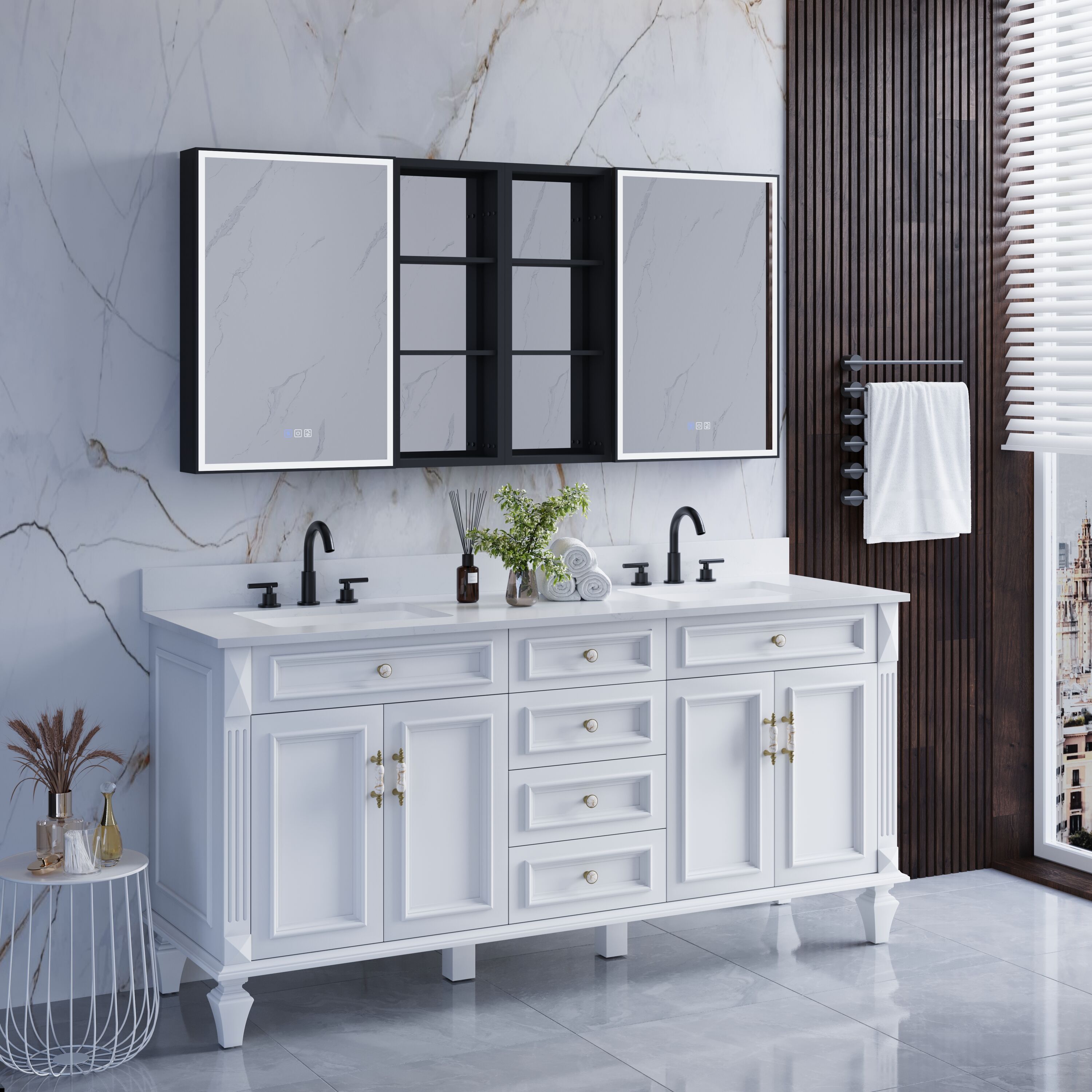 WELLFOR W12MCL2030LR-2MC Bathroom-Medicine-Cabinets - View #3