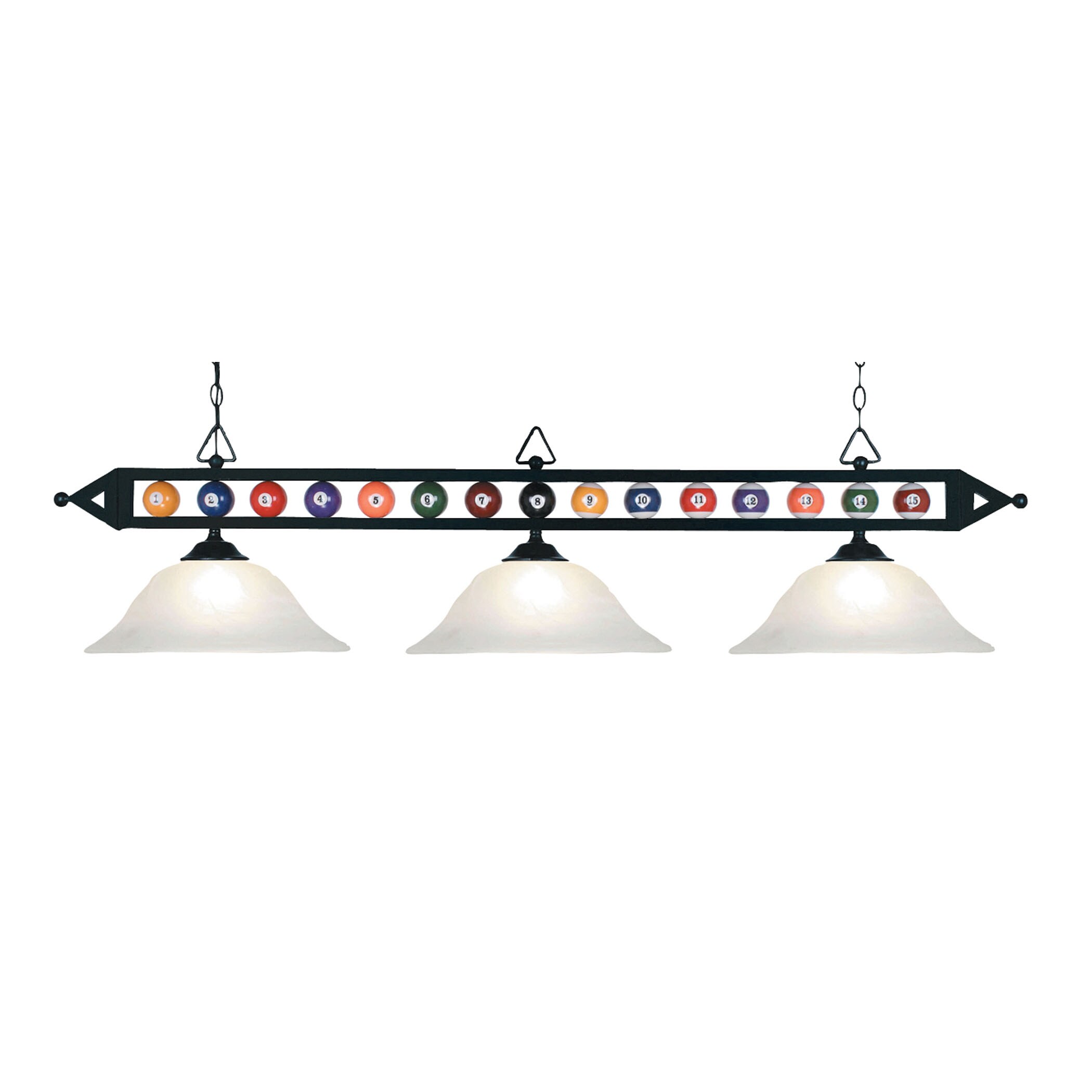 Westmore by ELK Lighting BLLG1BK1091 SNOOK 3-LIGHT BILLIARD