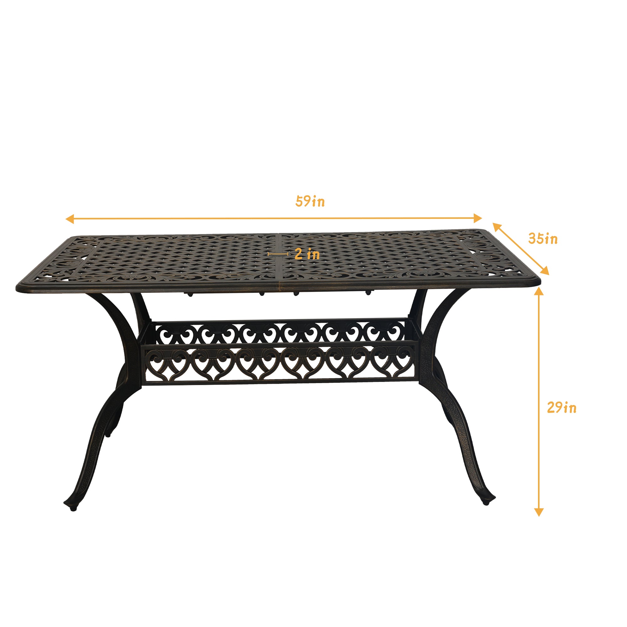 Boyel Living BL-XG150SQ-BR Patio-Tables - View #2
