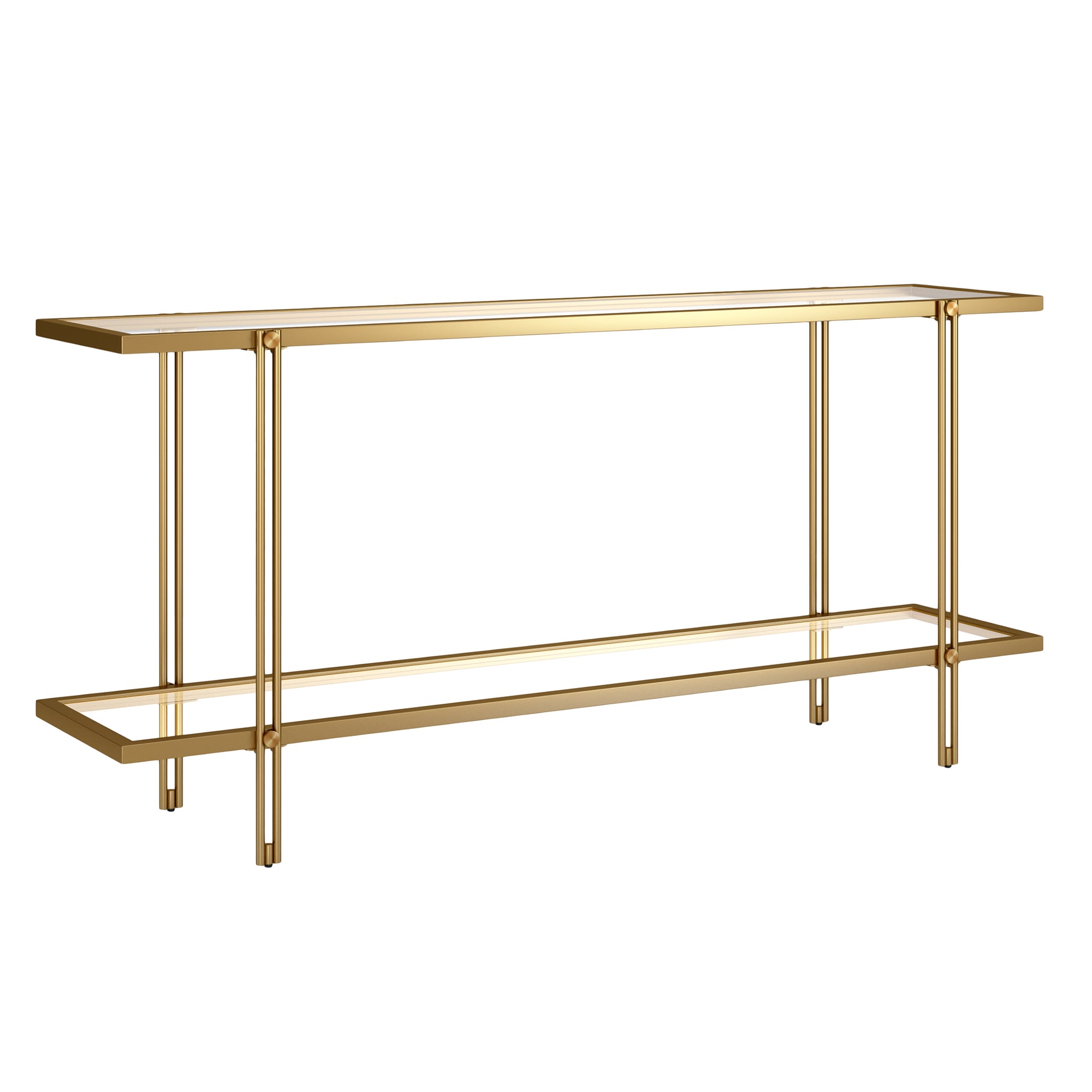 modern brass console table