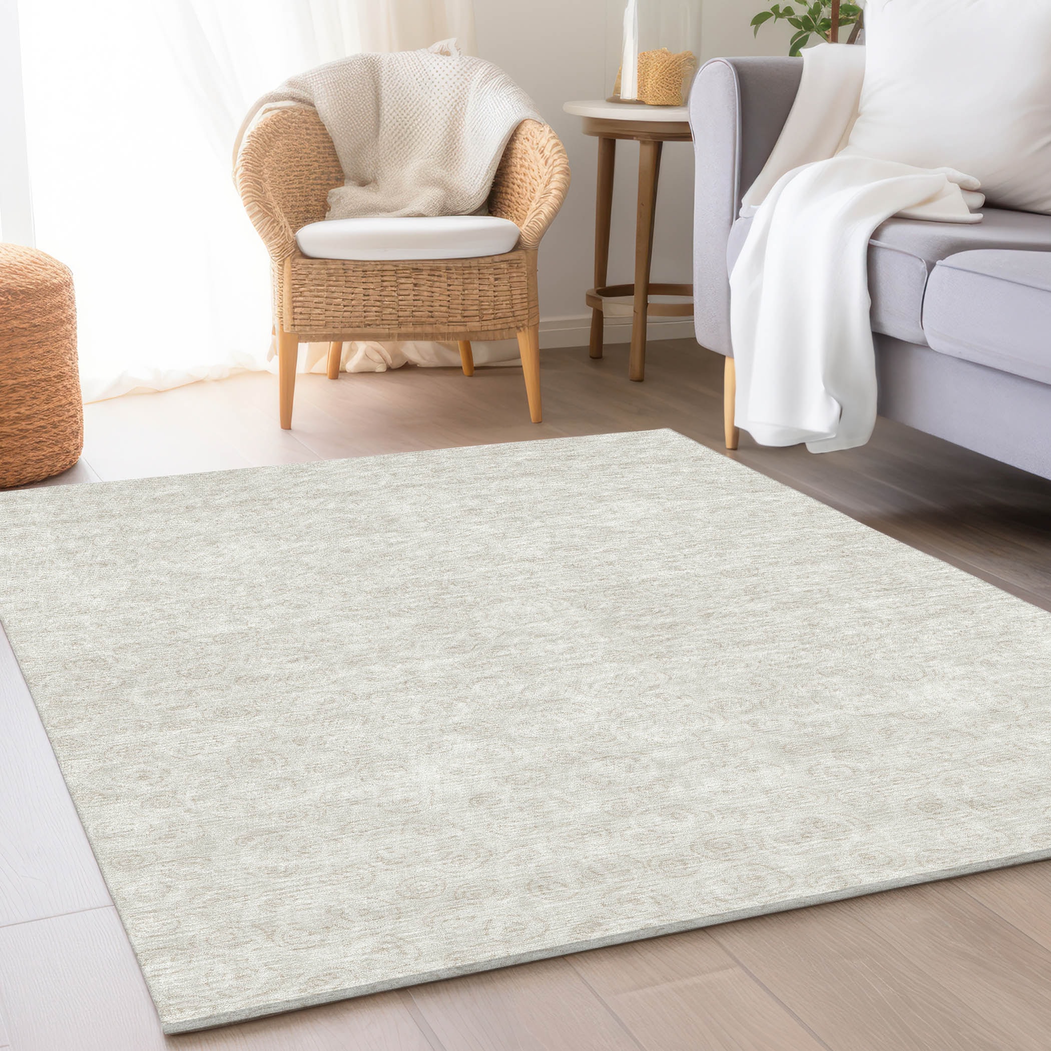 Addison Rugs ACN728IV3X5 Chantille ACN728IV 3 x 5 (ft) Polyester Ivory Rectangular Indoor/Outdoor Geometric Machine washable Area rug