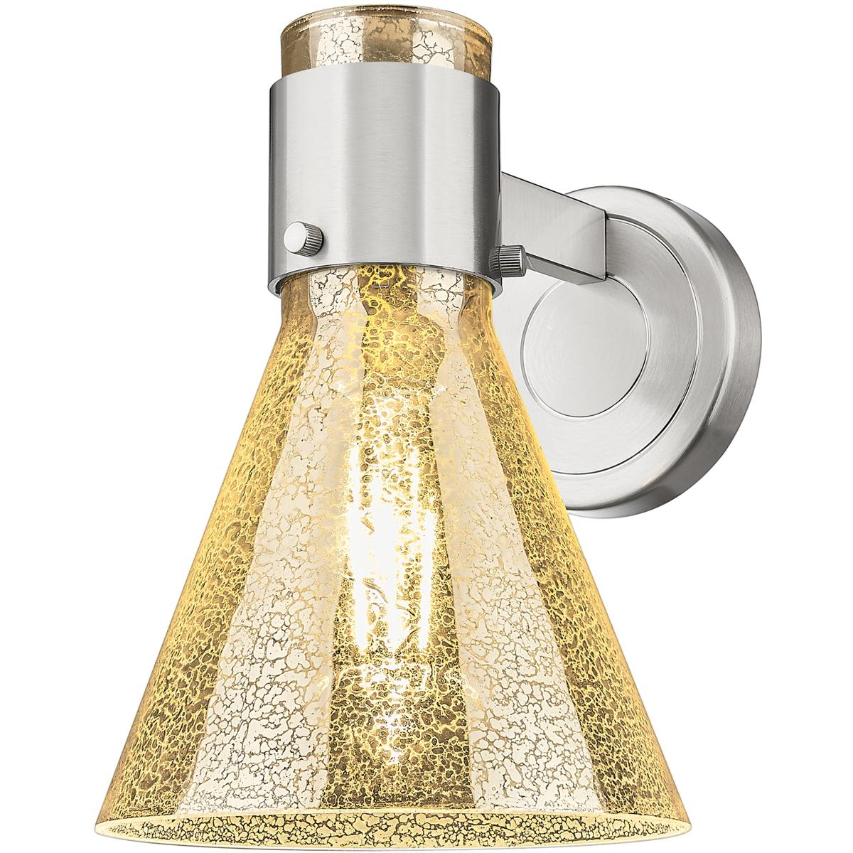 Innovations Lighting -  464-1W-SN-G464C-7ME Lawton Cone Wall Sconce Satin Nickel