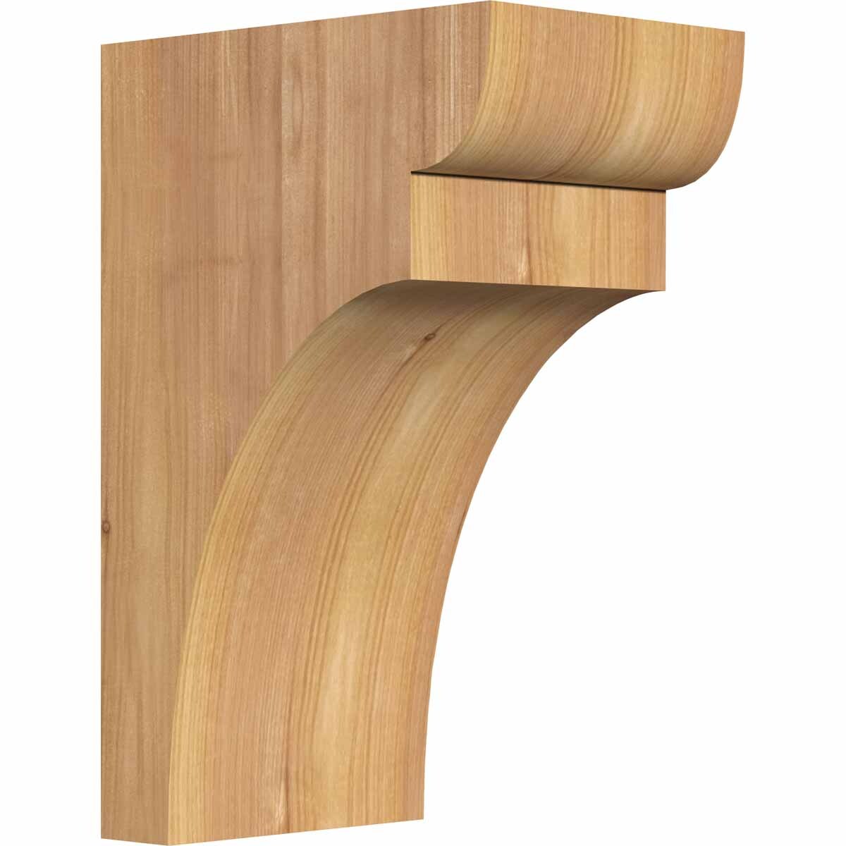 Ekena Millwork COR06X08X12YOR00SWR 5.5-in x 8-in x 12-in Yorktown Unfinished Western red cedar Wood Paintable/Stainable Corbel