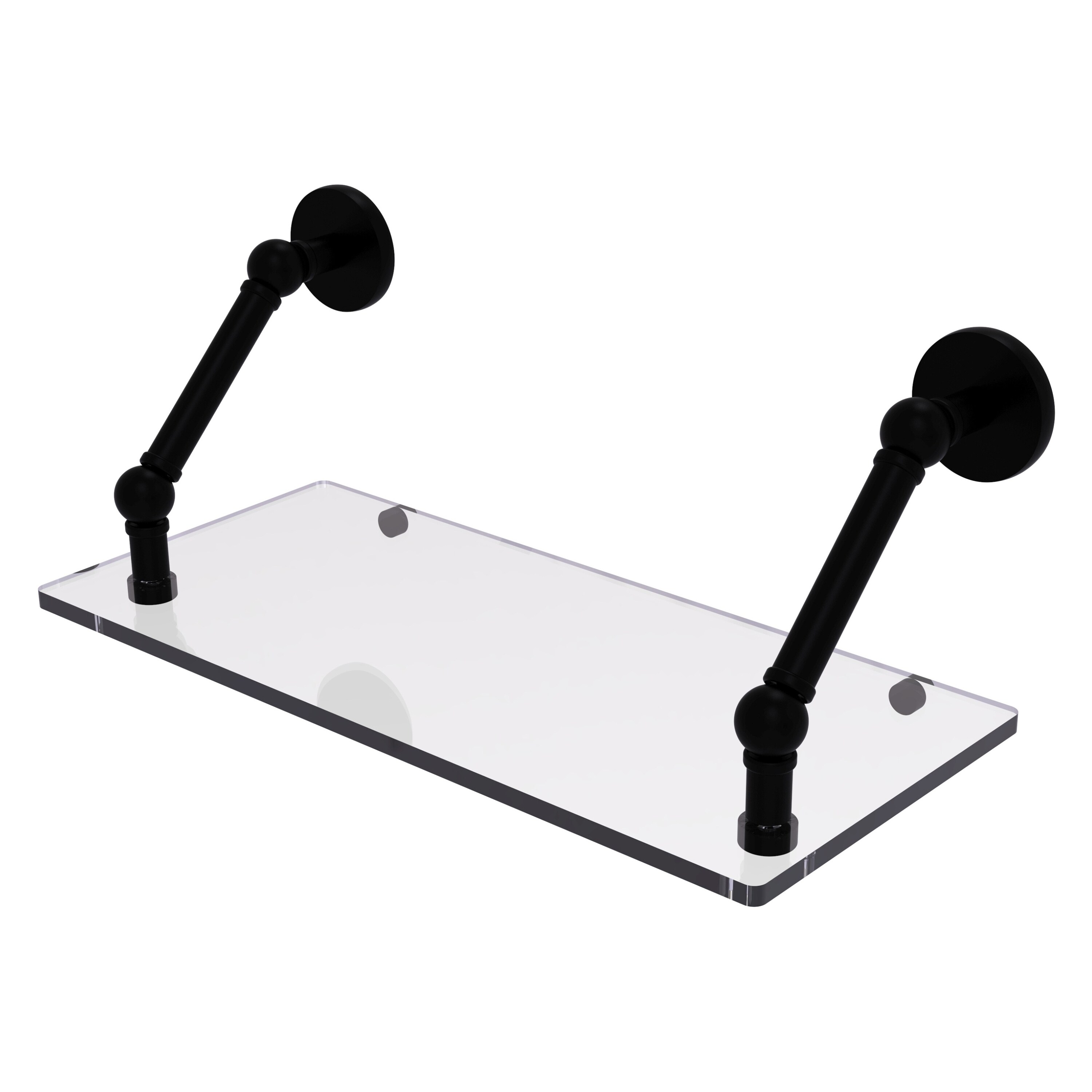 Allied Brass P1000-1-18-BKM Prestige Skyline Matte Black Wall mount Bathroom Shelf ( 18-in x 8-in x 8-in )