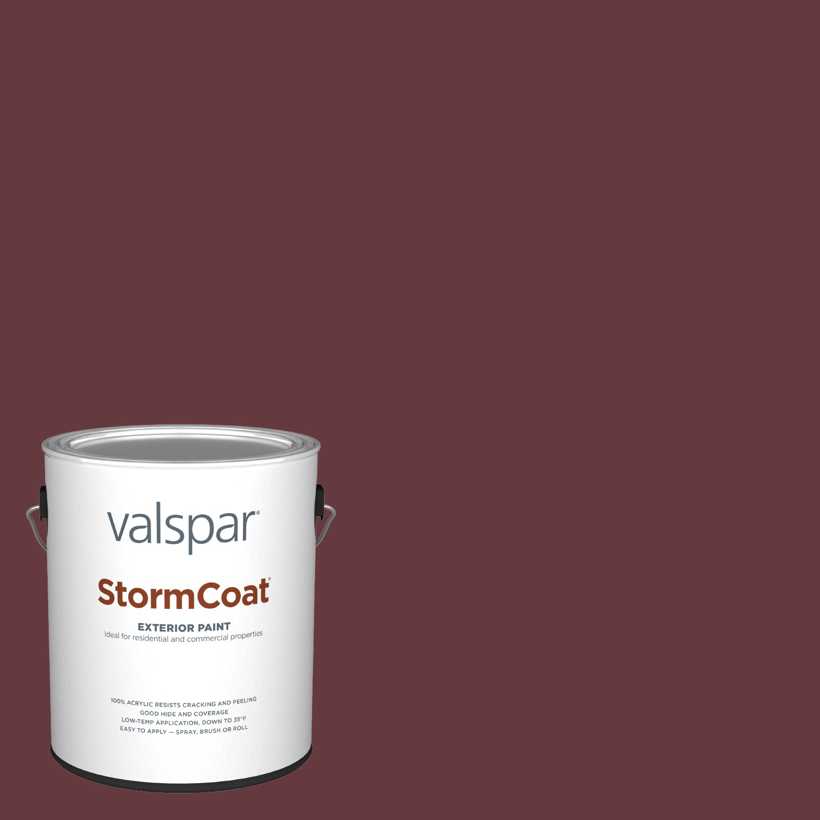 Valspar 1011-5-145636 Storm Coat Flat Royal Garnet 1011-5 Latex Exterior ( 1-gallon )