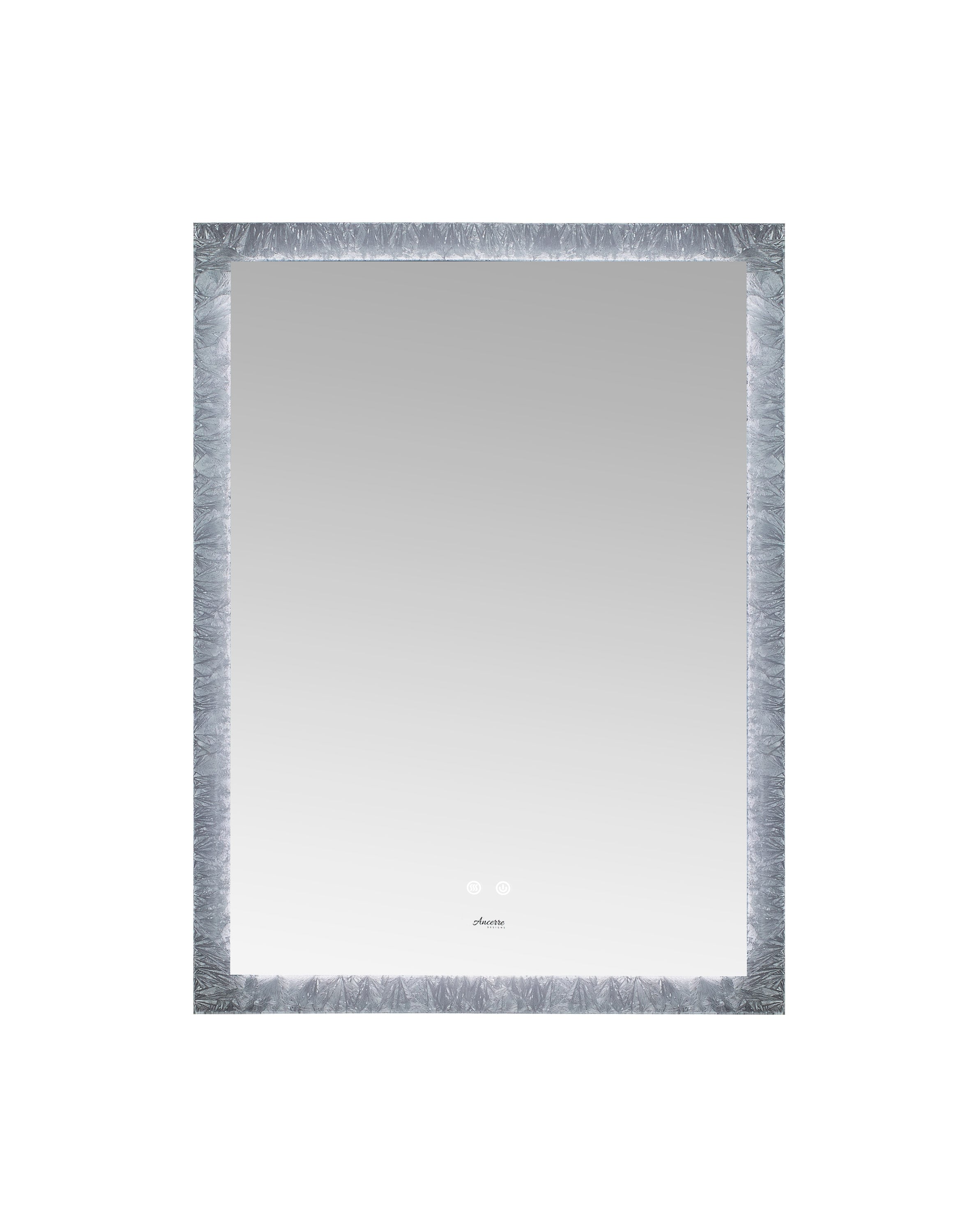 Ancerre Designs LEDM-FRYSTA-24 Frysta 24-Inches x 40-Inches Polished Frameless Rectangle Dimmable Lighted Fog Free Bathroom Vanity Mirror ( Frosted White )