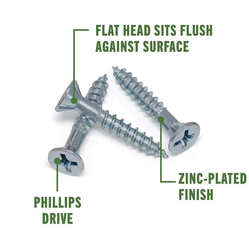 Hillman 8 X 1 In Zinc Plated Interior Wood Screws 100 Per Box In The Wood Screws Department 