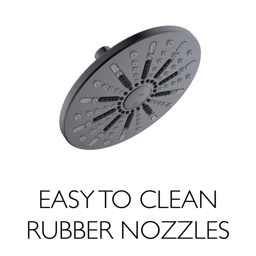Matte Black 8-Inch Round Wall Mounted Rain Shower Head