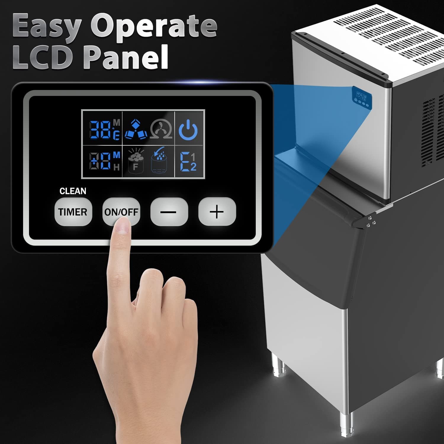 Qeetex LHF-DYQ-PHO-0X7RLMBW Commercial-Ice-Makers - View #4