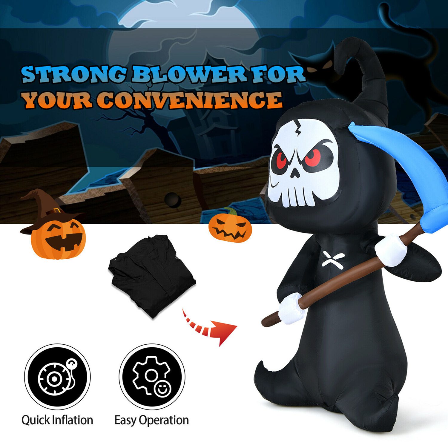 Costway CSHY002996 Outdoor-Halloween-Decor - View #5