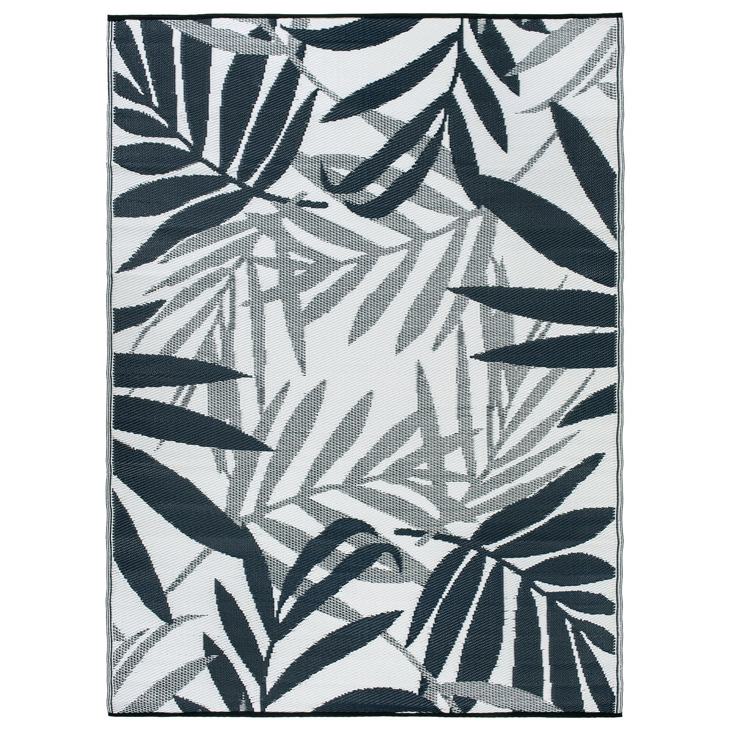 World Rug Gallery 6072NAVY3X5 3 x 5 (ft) Loomed Polypropylene Navy Rectangular Indoor/Outdoor Floral/Botanical Area rug