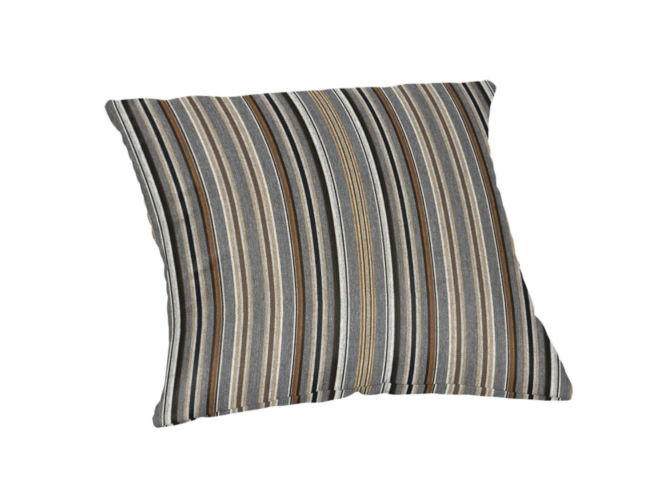 Sunbrella DS2854-4018 Pillows Striped Gray Square Throw Pillow