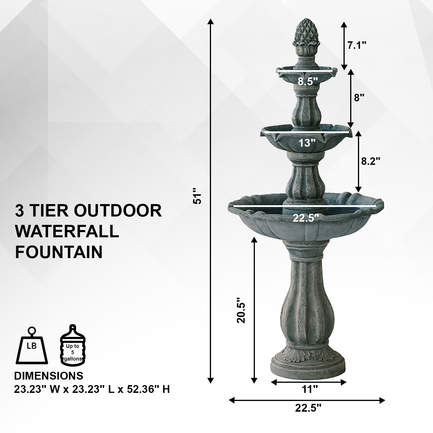 XBrand FT973615GR fountains - View #2
