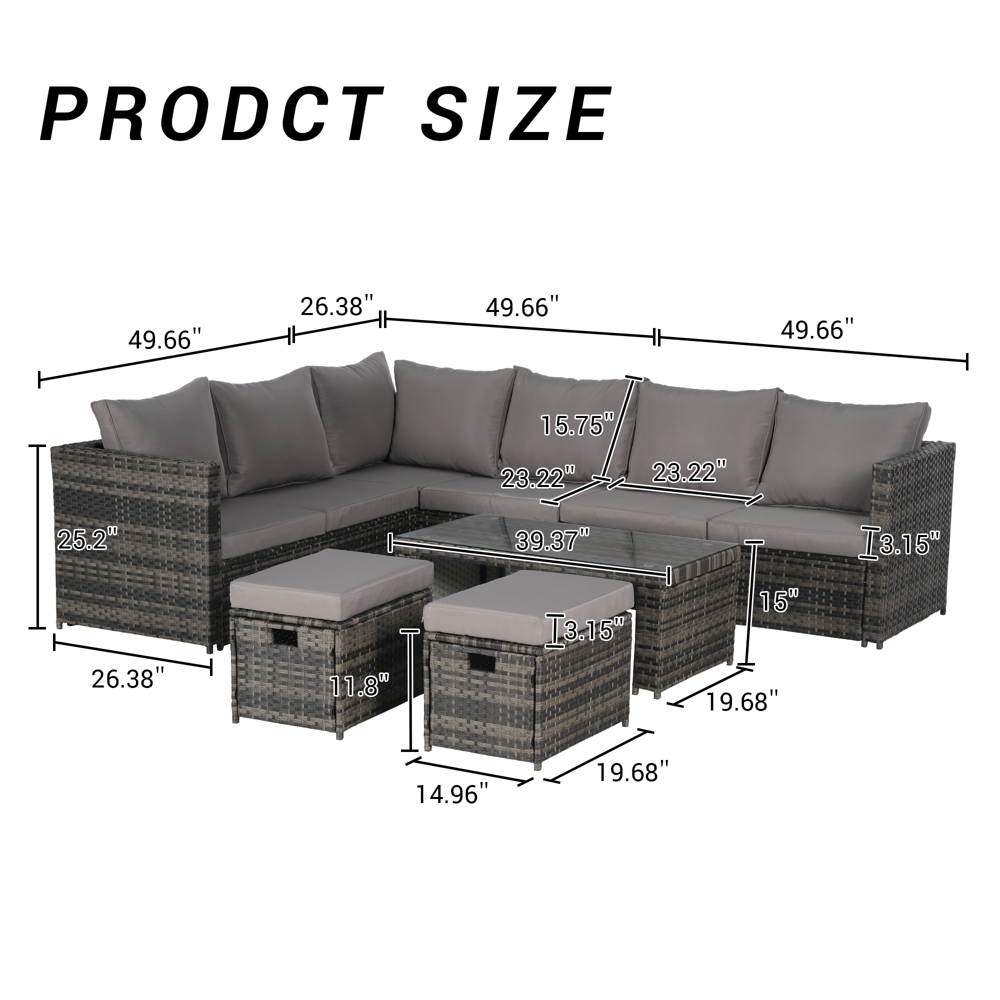 SINOFURN SYB670021GY Patio-Sofas-Daybeds - View #11