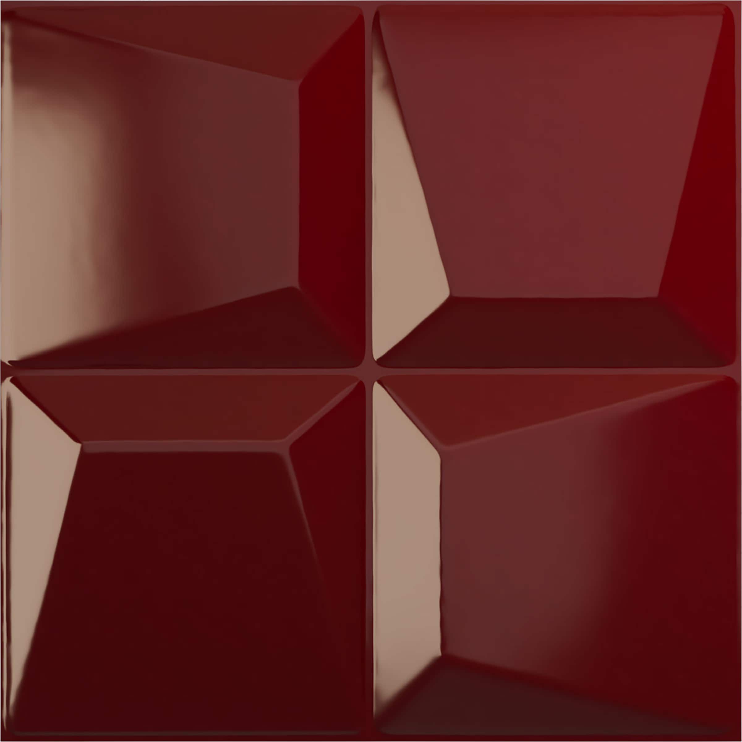 Ekena Millwork WP20X20TEHML 19-5/8-in x 19-5/8-in Embossed Paintable/Stainable Red PVC Wall Panel (