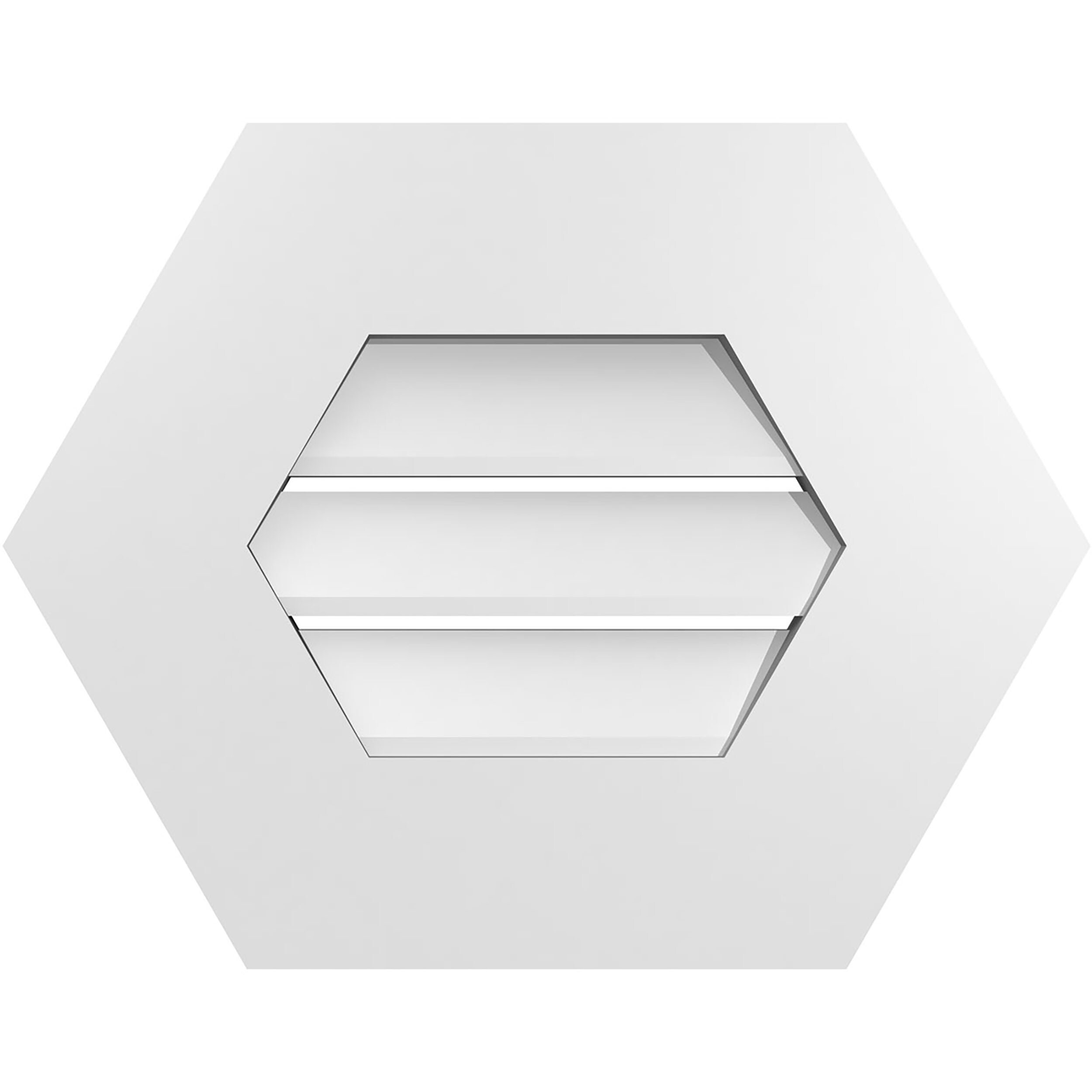 Ekena Millwork GVPHP18X1401SF 18-Inches x 14-Inches Off-white Peaked PVC Gable Louver Vent
