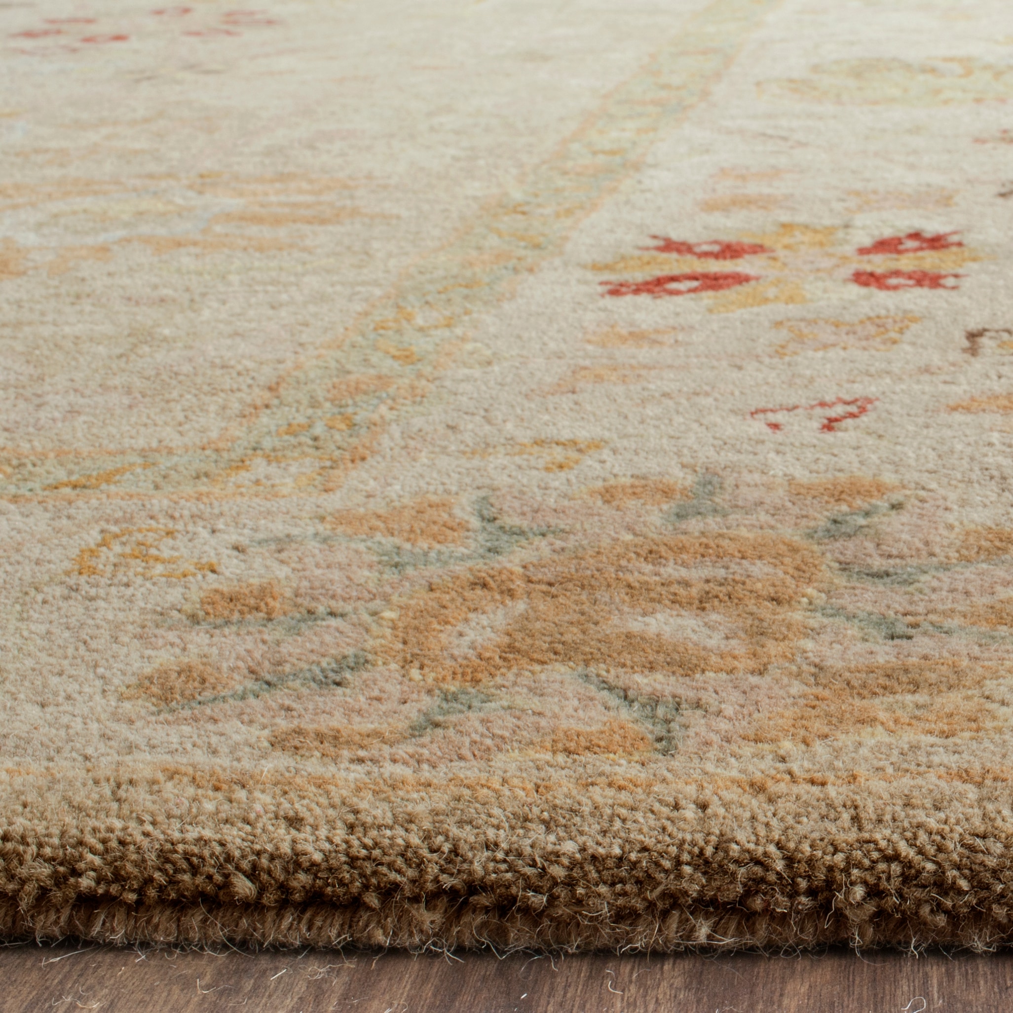 Heirloom Taupe & Beige Wool 3' x 5' Hand-Tufted Area Rug