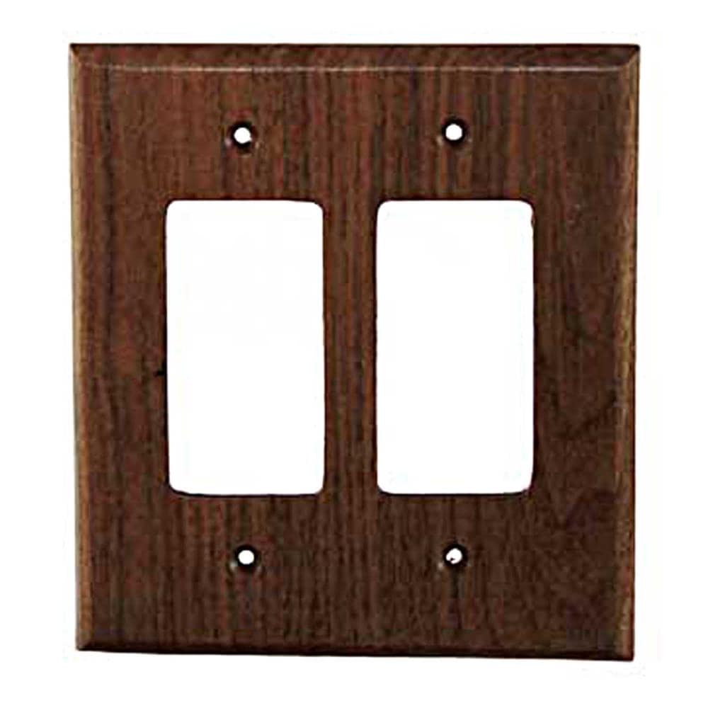 Sierra Lifestyles 1-Gang Specialty Size Black Walnut Wood Indoor Wall Plate  in the Wall Plates department at