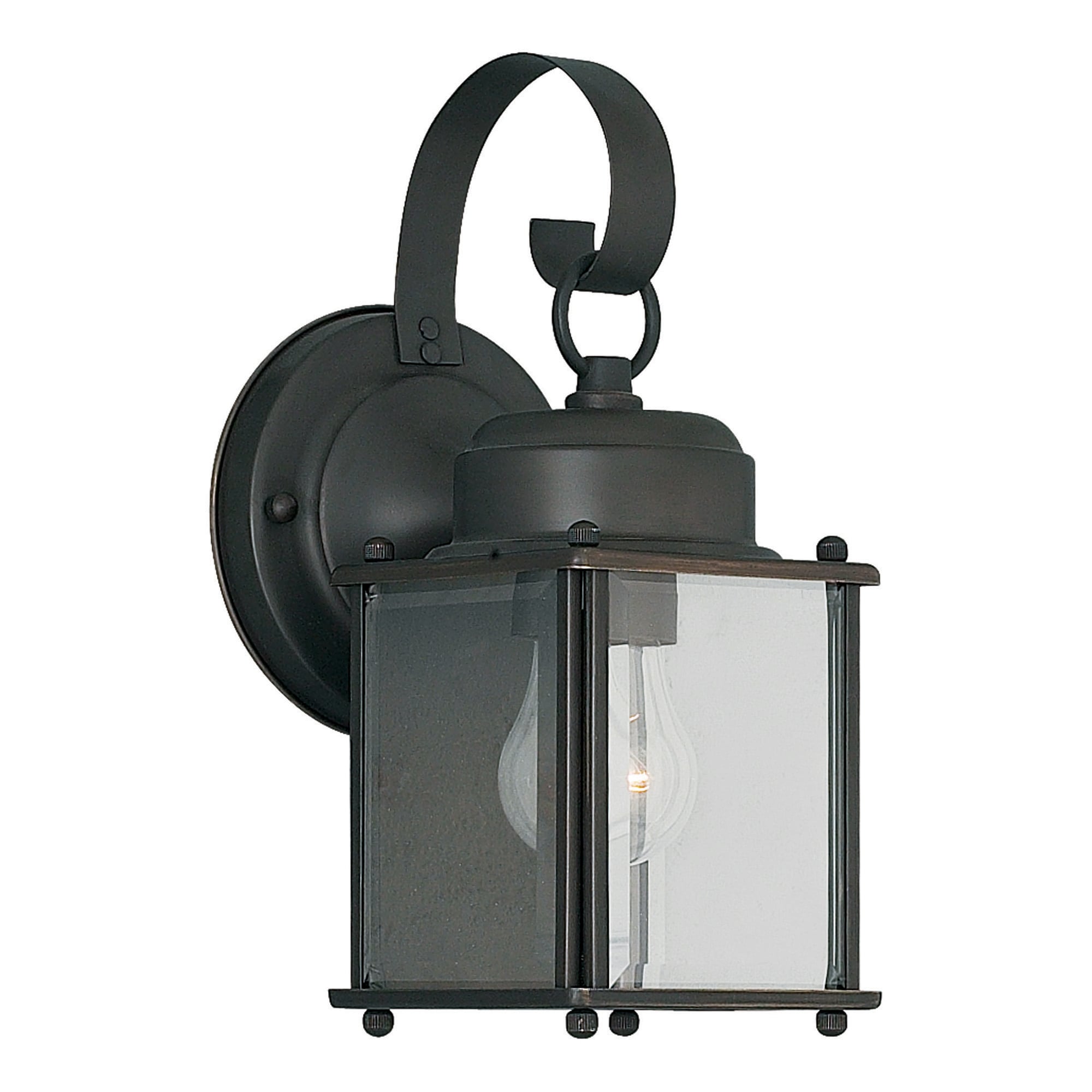 Forte Lighting 1047-01-14 Remo 1 -Light 11-in H Satin Bronze Hardwired Outdoor Wall Light