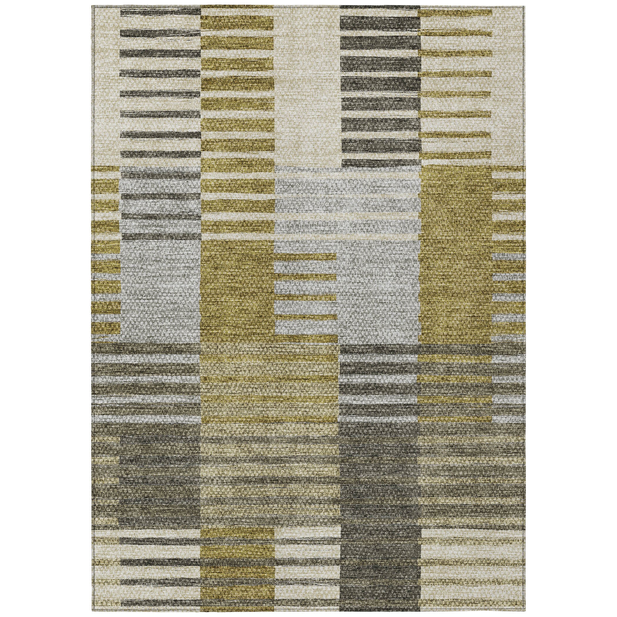 Addison Rugs ACN687BR3X5 Chantille ACN687BR 3 x 5 (ft) Polyester Brown Rectangular Indoor/Outdoor Geometric Machine washable Area rug